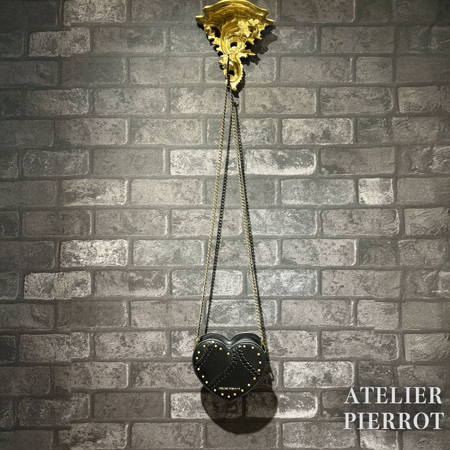 【ATELIER PIERROT】　Mended Heart Shoulder BAG　White/Bordeaux/Black ★Released in mid-February★