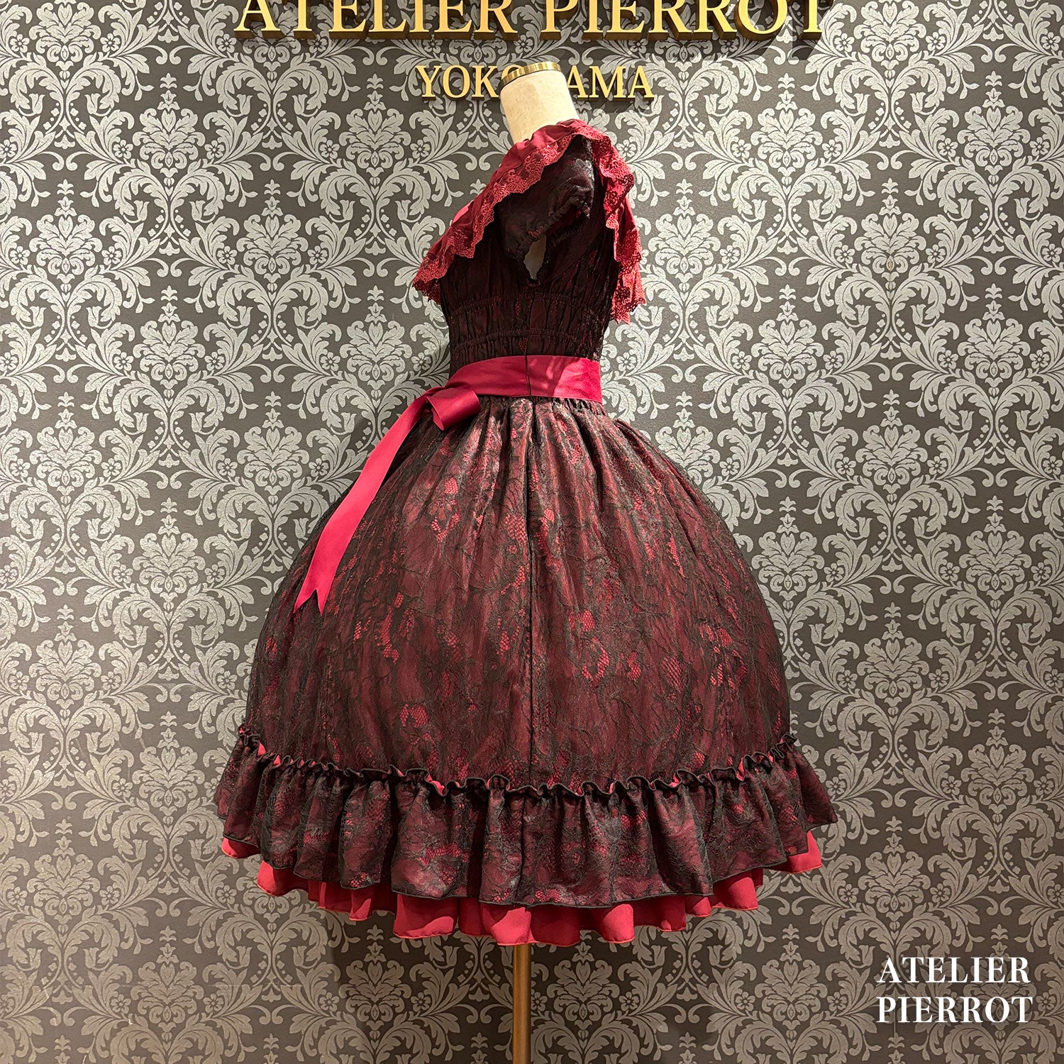 【ATELIER PIERROT】　Ruined Castle Dress　New colorWhite/Bordeaux/New colorPurple/Navy/White×Black/Black　
