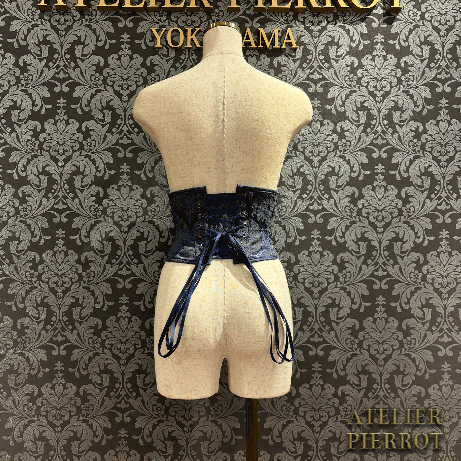 【ATELIER PIERROT】　Midnight Thorn Corset　White/Wine/Navy/Black×White/Black