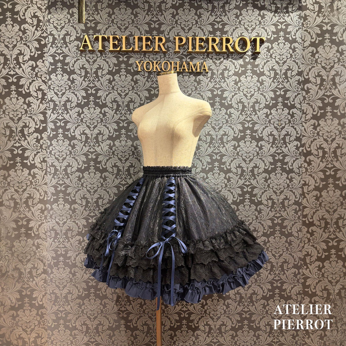 【ATELIER PIERROT】　★现已接受预订★ Lacrimosa 系带裙White/Bordeaux/Purple/Navy/Black