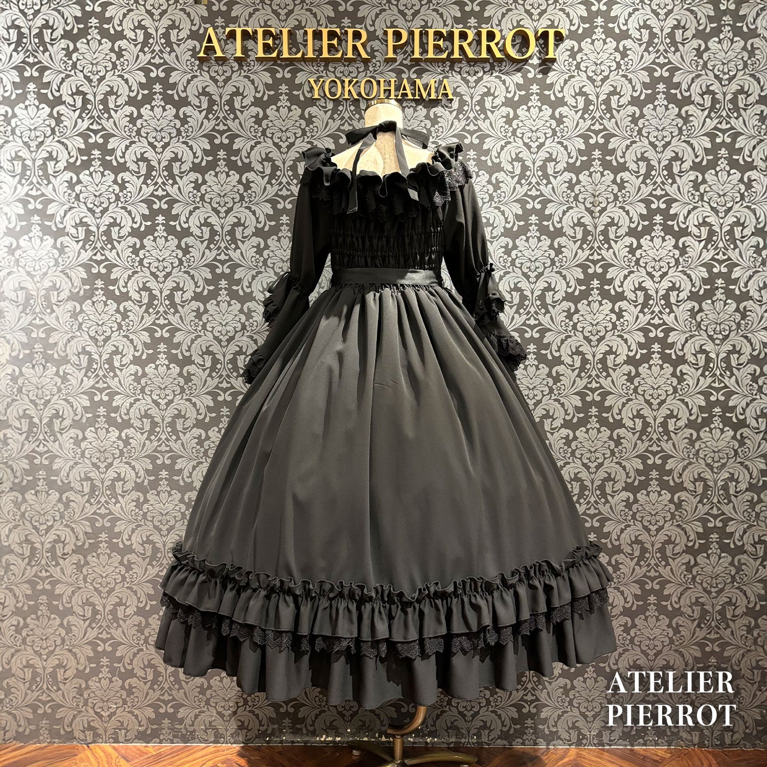 【ATELIER PIERROT】 ★Ahora aceptando reservas★Vestido Nocturno NegroWhite/Marfil/Purple/Navy/Black