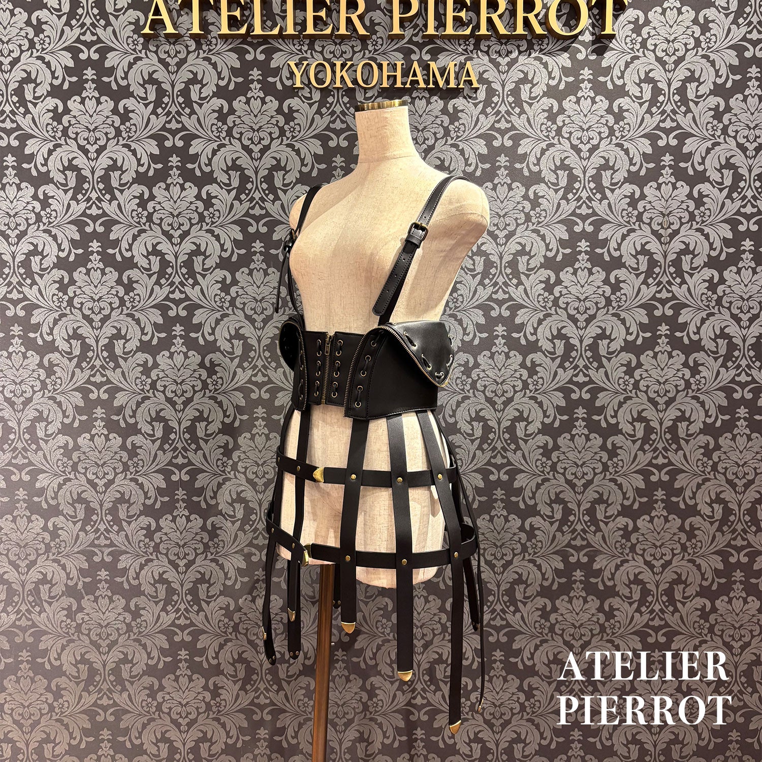【ATELIER PIERROT】　★ご予約受付中★Sealed Cage Corset Harness　ホワイト/ブラック