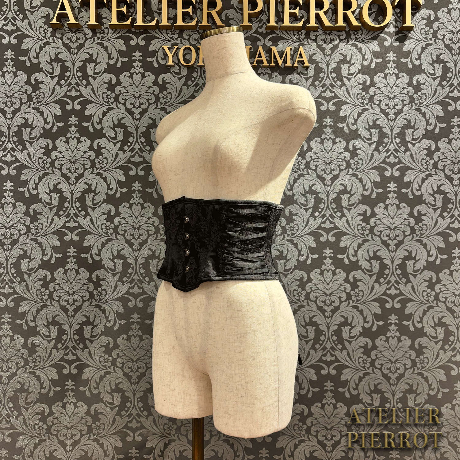 【ATELIER PIERROT】　Midnight Thorn Corset　White/Wine/Navy/Black×White/Black