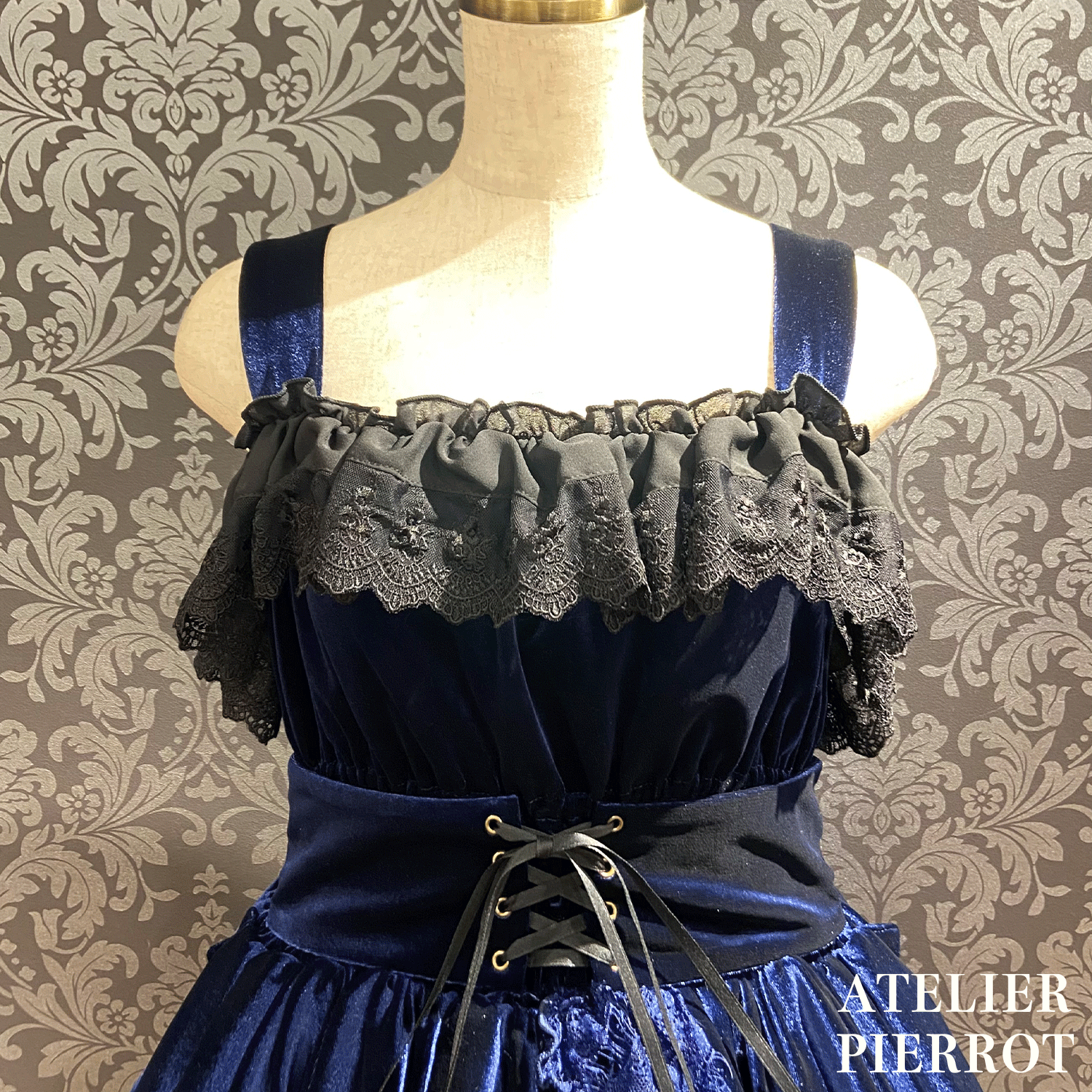 【ATELIER PIERROT】 Adenophora -Jumper -Rock Bordeaux/Marine/Schwarz★Geplant, Mitte September bis zum Ende veröffentlicht zu werden★