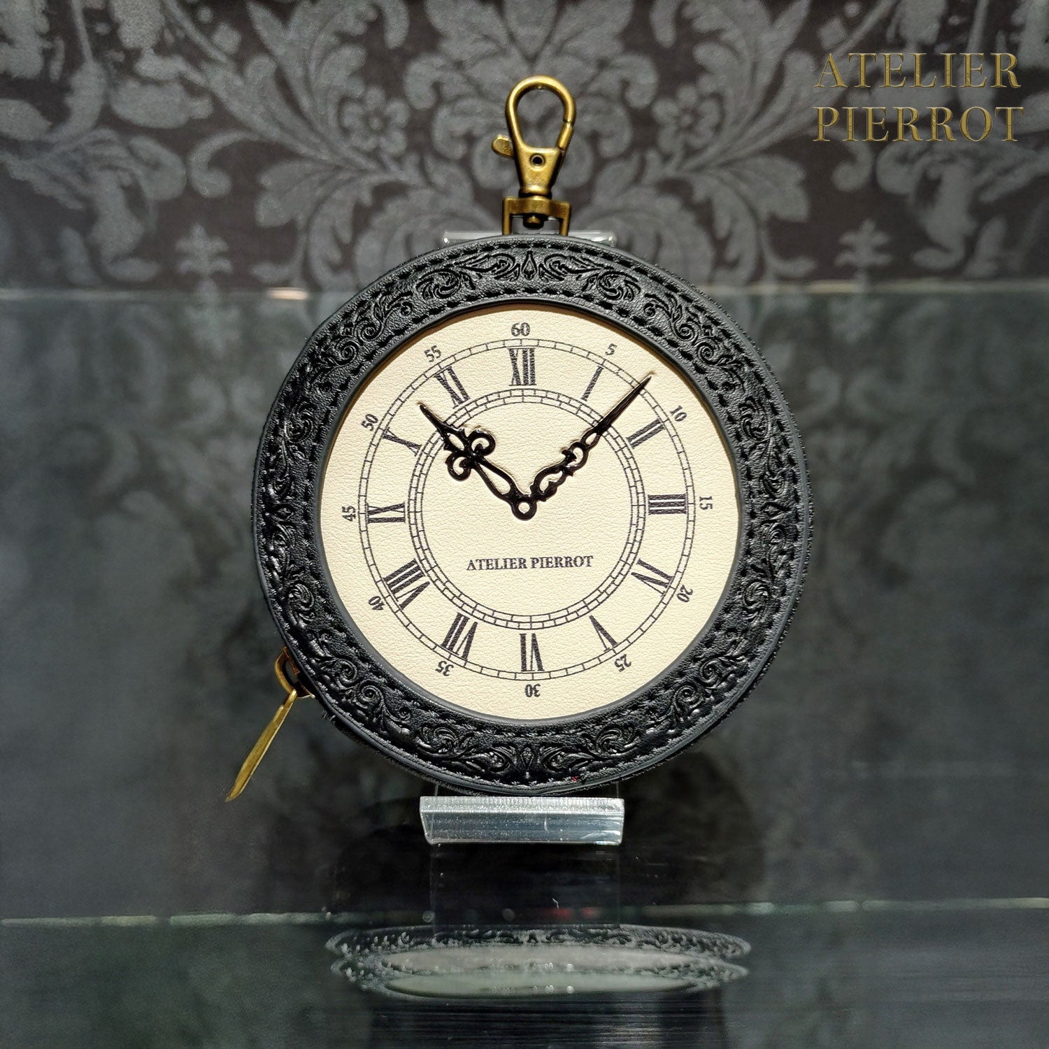 【ATELIER PIERROT】　Pochette a la carte  Coin Purse ~Clock~　ブロンズ/ブラック