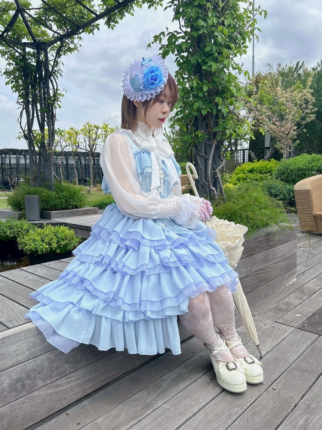 【Vallée lys】ヴァレリス　WICKED/Glinda’s Nonette JSK　ピンク／サックス