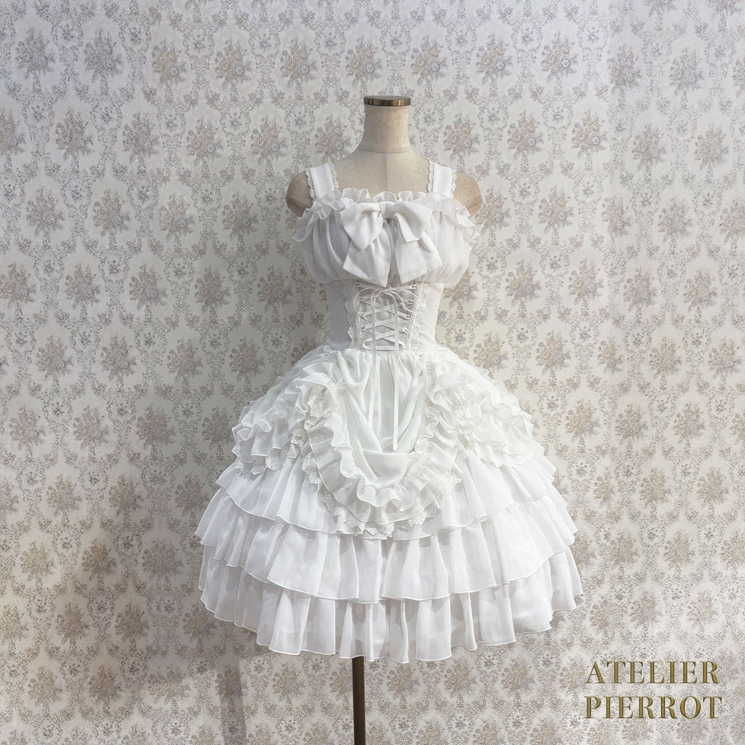 【ATELIER PIERROT】 Eternal Waltz Jumper Rock Weiß/Bordeaux/Lila/Marine/Schwarz x Weiß/Schwarz