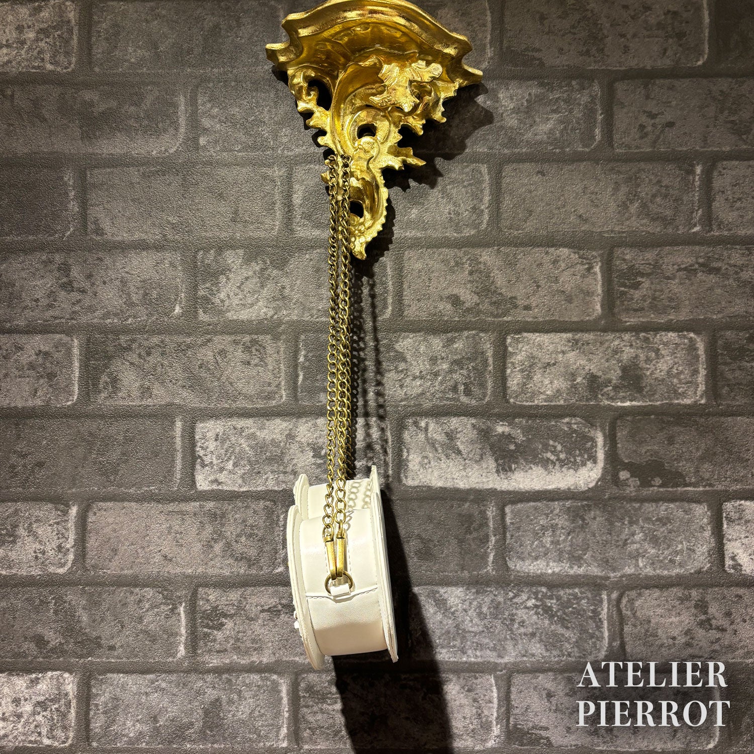 【ATELIER PIERROT】　Mended Heart Shoulder BAG　White/Bordeaux/Black ★Released in mid-February★