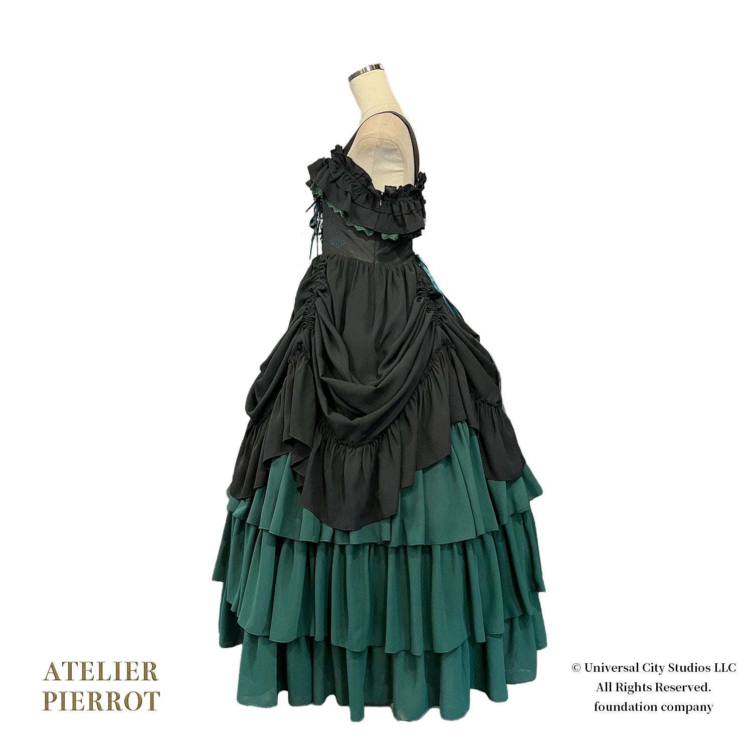 【ATELIER PIERROT] WICKED/Elphaba's Long Bustle JSK Noir x Vert/Noir x Noir