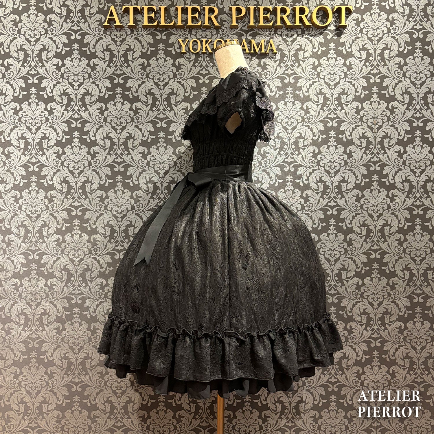 【ATELIER PIERROT】　Ruined Castle Dress　New colorWhite/Bordeaux/New colorPurple/Navy/White×Black/Black　