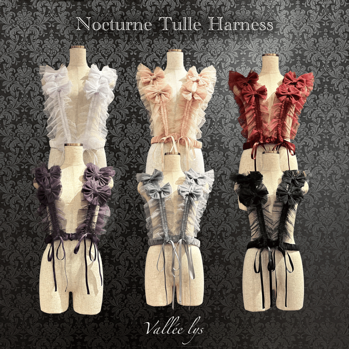 Vallée lys】ヴァレリス Nocturne Tulle Harness ホワイト