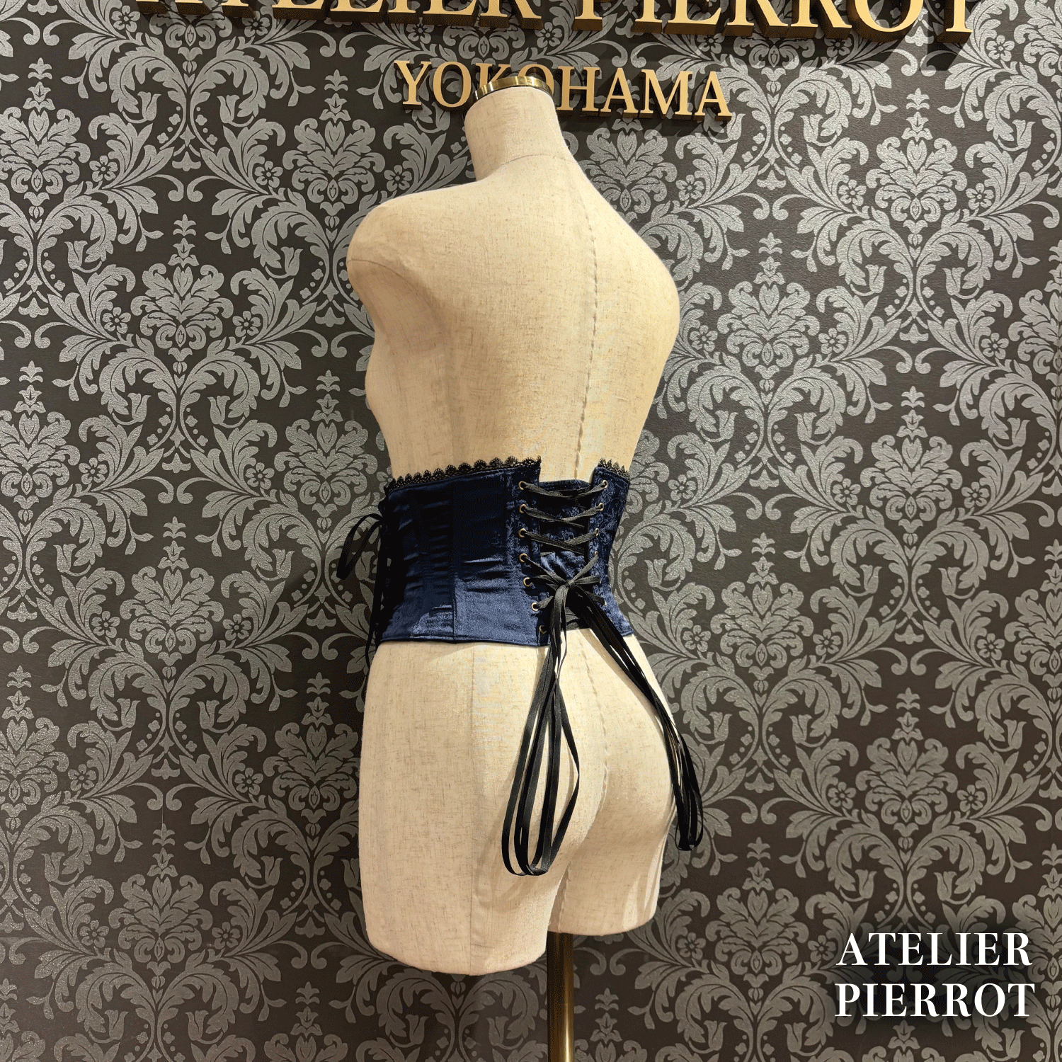 【ATELIER PIERROT】　Thorned Rose Corset　ホワイト/ボルドー/パープル/ネイビー/ブラック×ホワイト/ブラック　★11月中旬〜下旬発売★