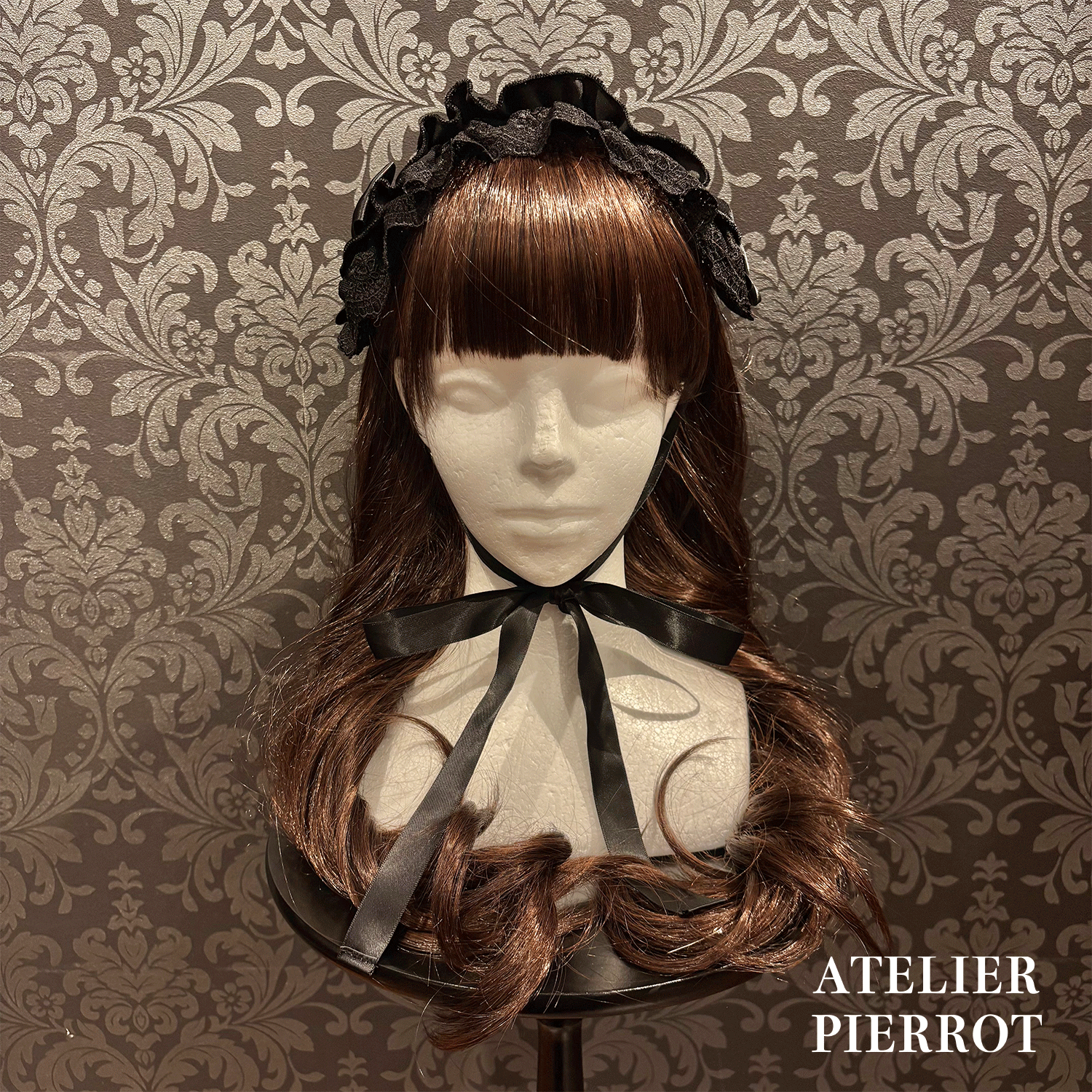 【ATELIER PIERROT】 Adenophora Kopfschmuck Bordeaux/Marine/Schwarz ★Geplant, Mitte September bis zum Ende veröffentlicht zu werden★