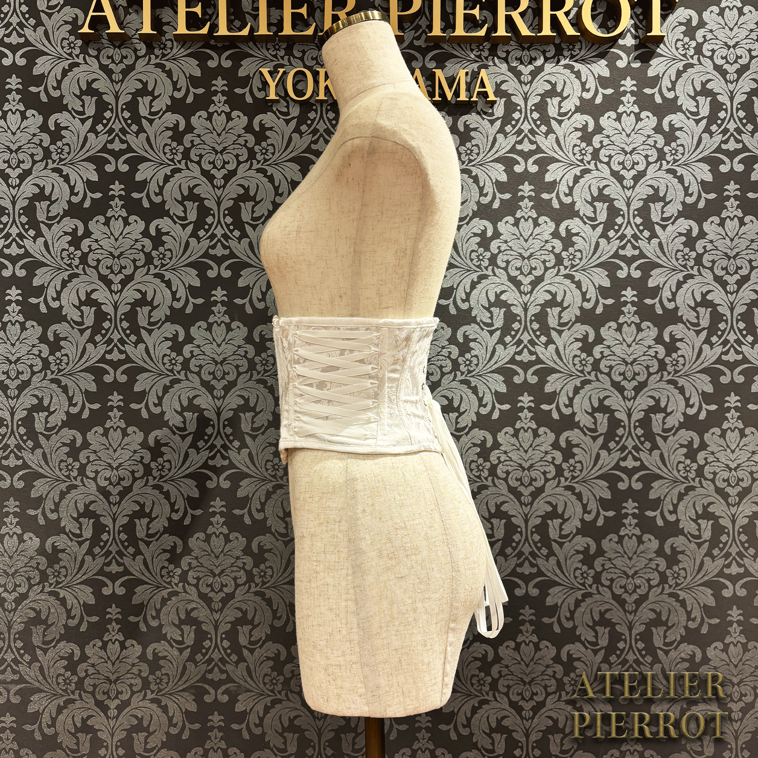 【ATELIER PIERROT】　Midnight Thorn Corset　White/Wine/Navy/Black×White/Black