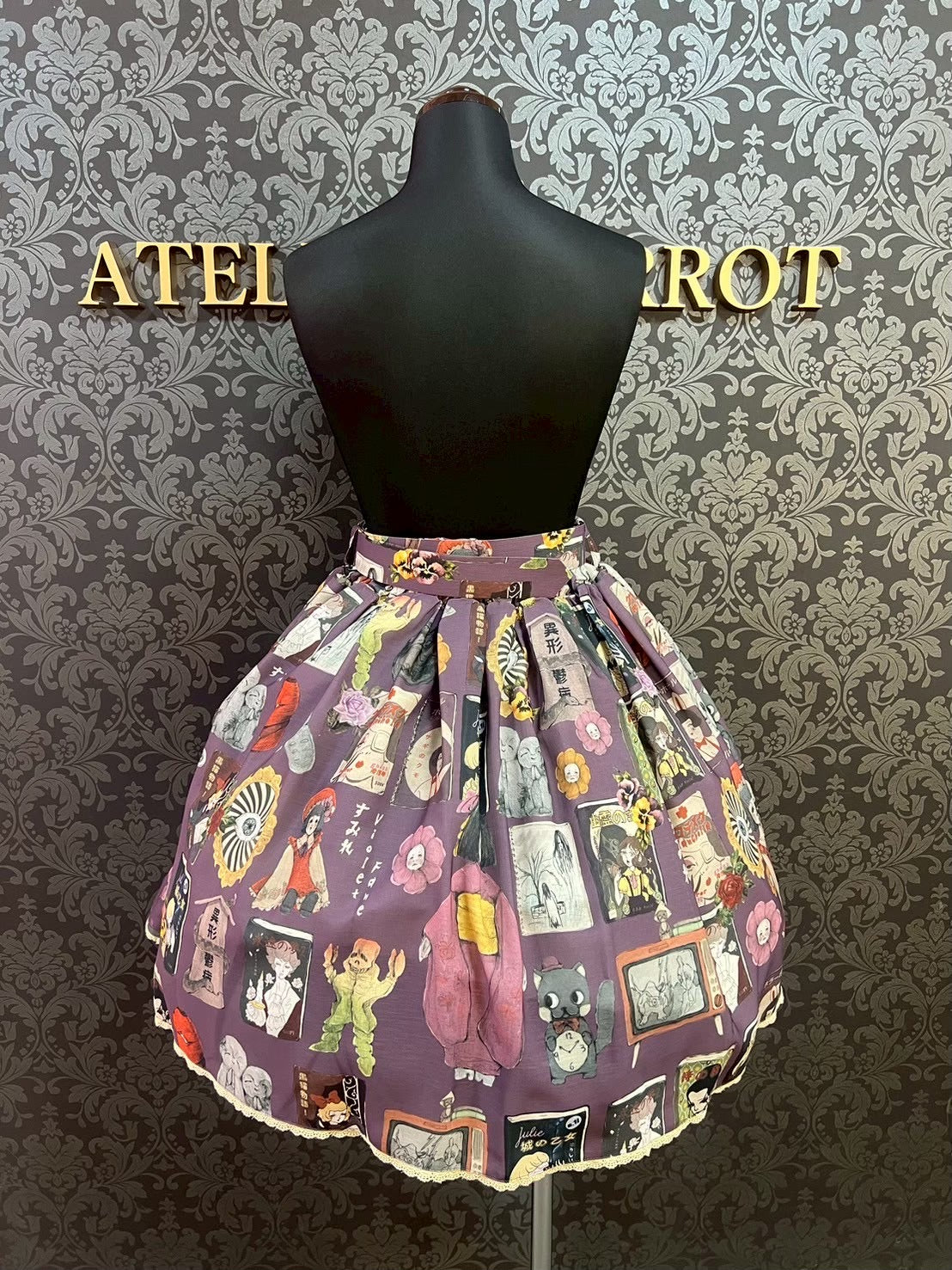 [Violet Fane] Grotesque Polkadot jumper skirtBlack×White★Winter sale until February 23rd★