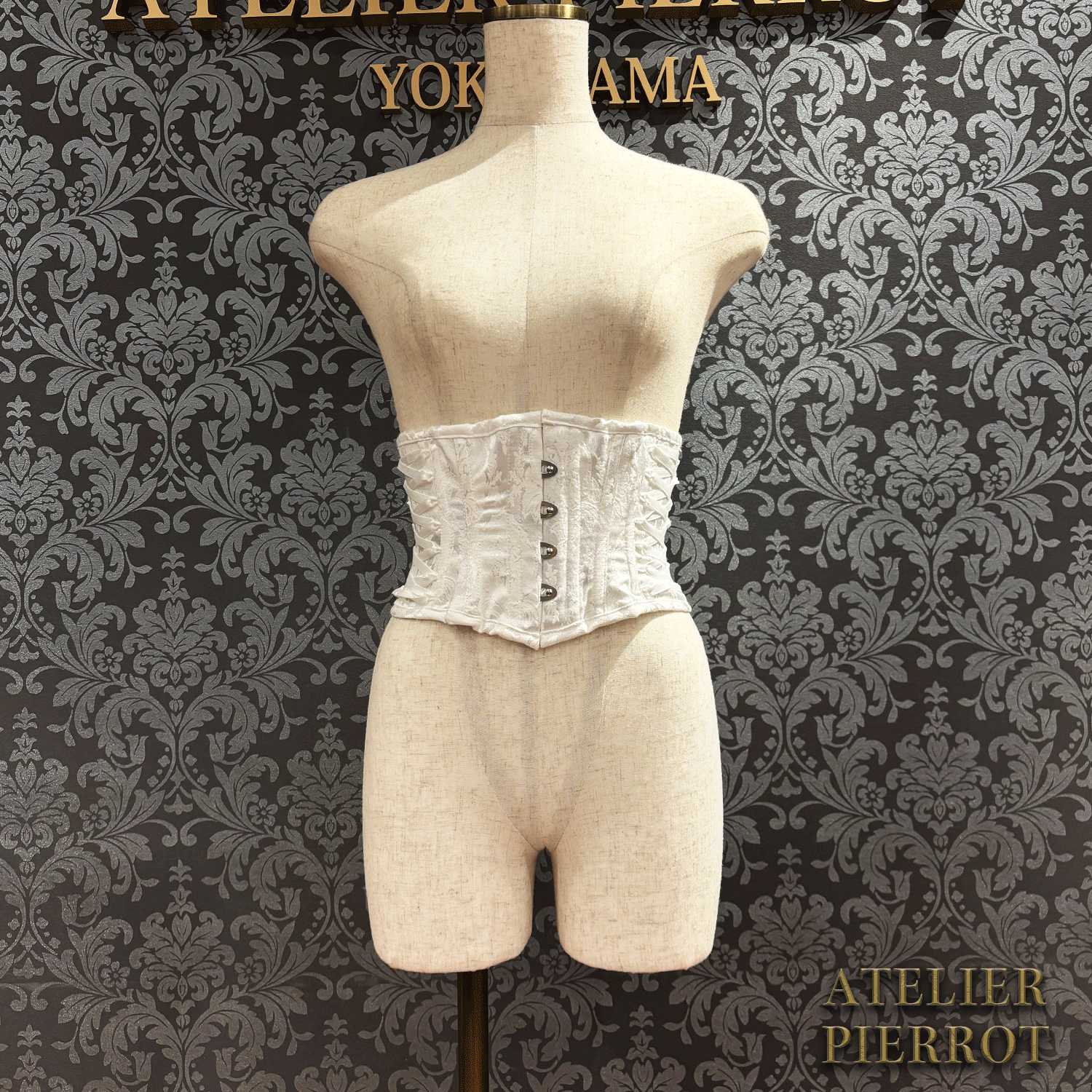 【ATELIER PIERROT】　Midnight Thorn Corset　White/Wine/Navy/Black×White/Black