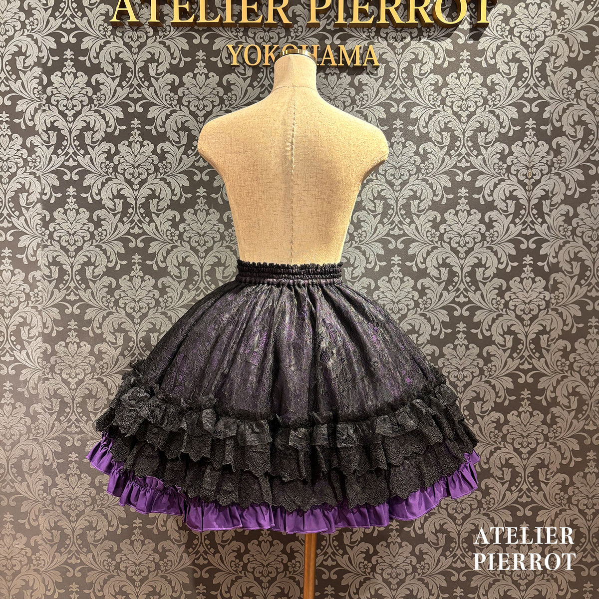 【ATELIER PIERROT】　★现已接受预订★ Lacrimosa 系带裙White/Bordeaux/Purple/Navy/Black