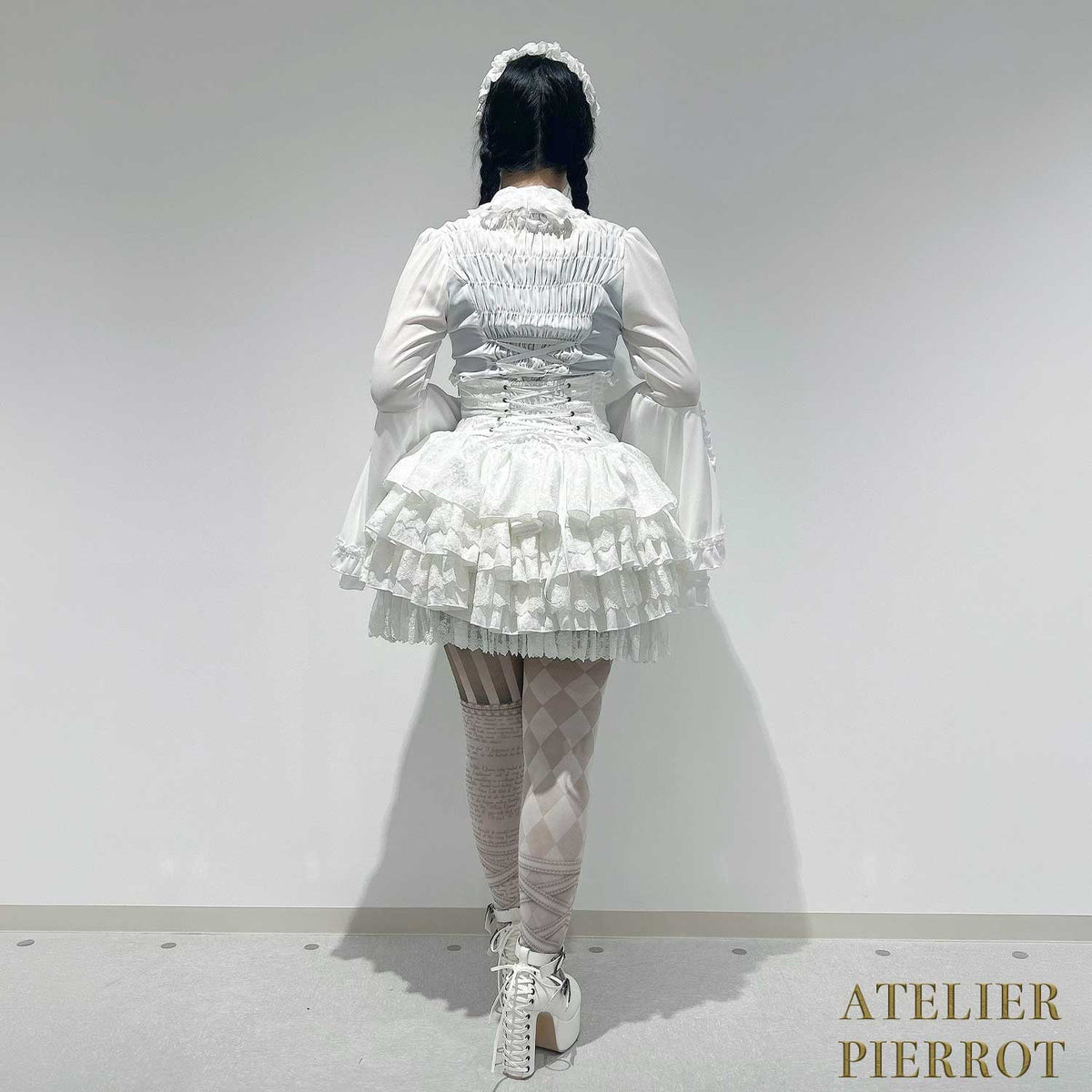 【ATELIER PIERROT】　Royal Nocturne Mini Corset Skirt　ホワイト/ピンク/ワイン/グリーン/ネイビー/ブラック