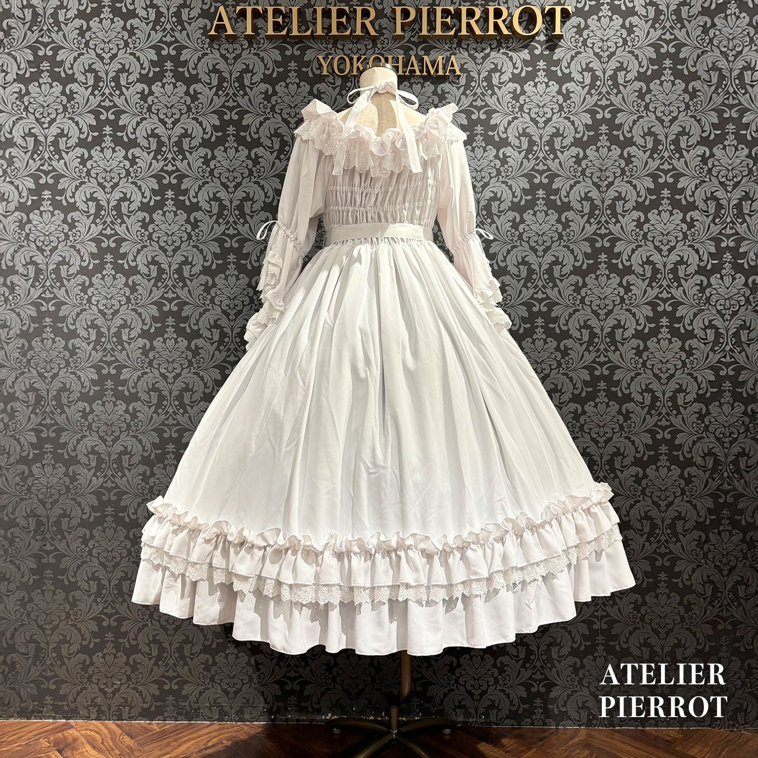 【ATELIER PIERROT】 ★Ahora aceptando reservas★Vestido Nocturno NegroWhite/Marfil/Purple/Navy/Black