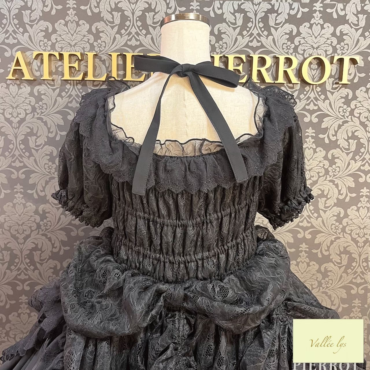 [Vallée lys] Valée Mellow Melody Dress new colorWhite/Bordeaux×Black/Navy×Black/New colorPurple×Black/Black×White/Black