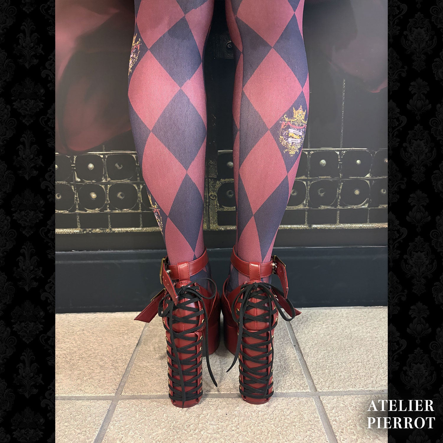 【ATELIER PIERROT】　★Now accepting reservations★ Coffin Buckle Lace-Up Platform PumpsWhite/Bordeaux/gold/BlackS/M/L/XL
