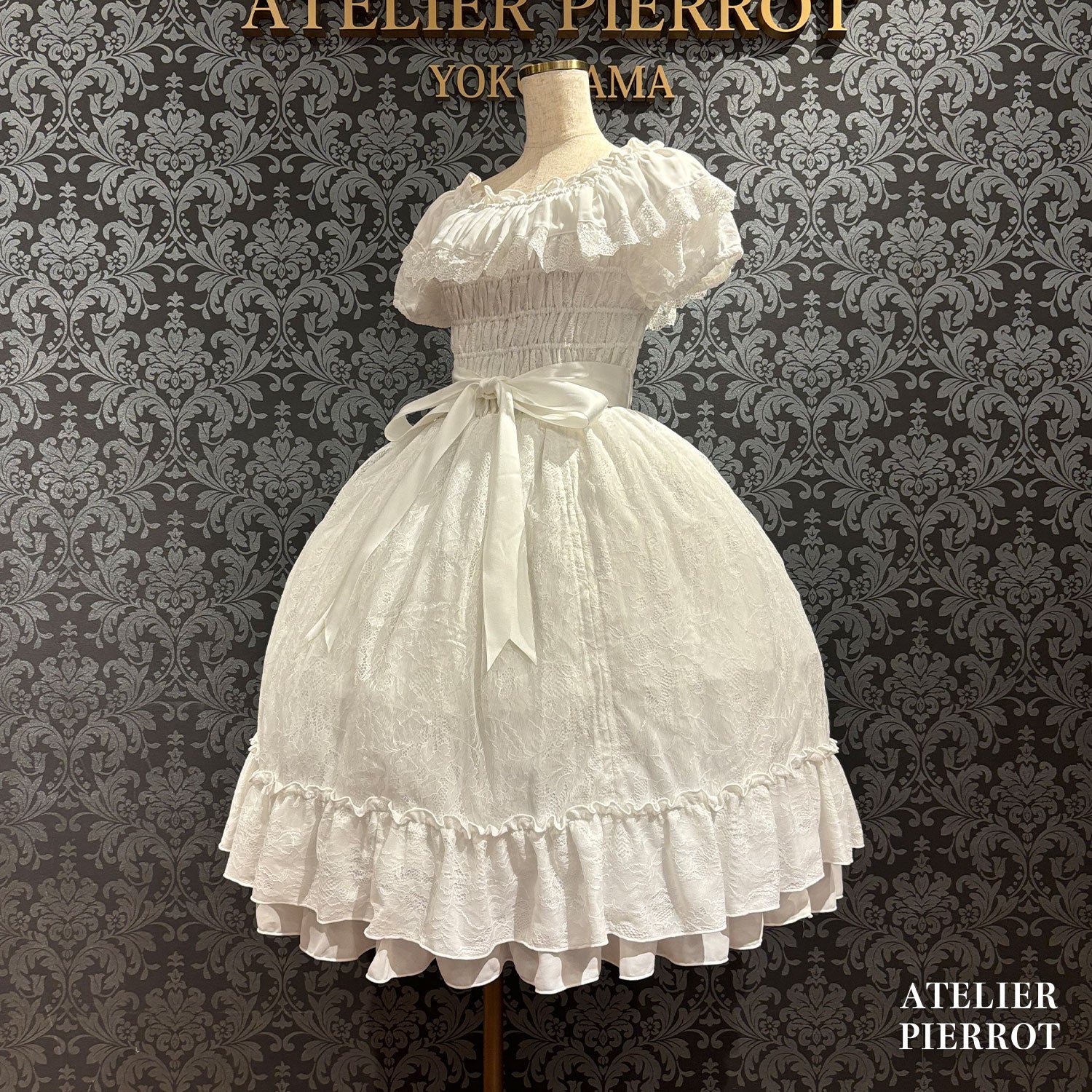 【ATELIER PIERROT】　Ruined Castle Dress　New colorWhite/Bordeaux/New colorPurple/Navy/White×Black/Black　