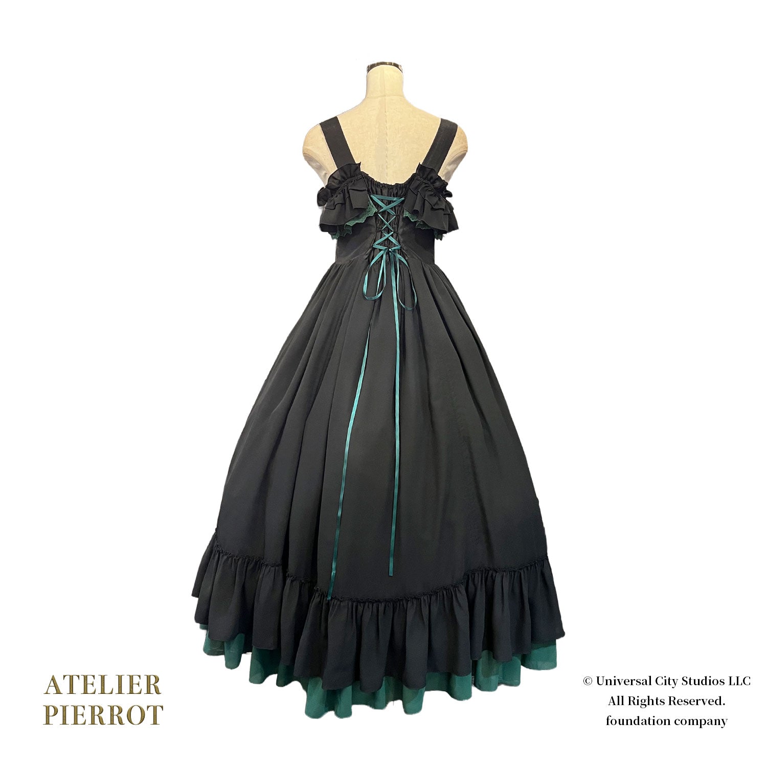 【ATELIER PIERROT] WICKED/Elphaba's Long Bustle JSK Noir x Vert/Noir x Noir