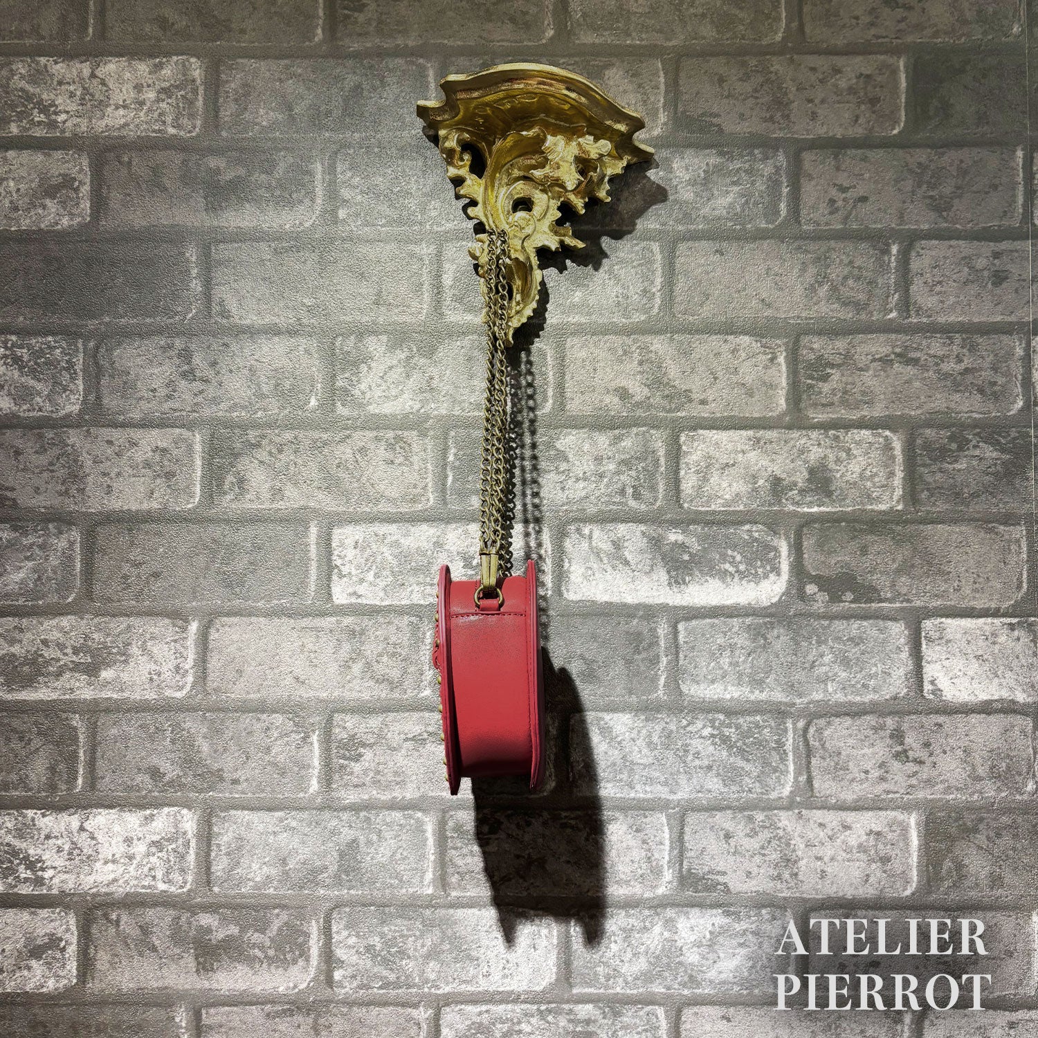 【ATELIER PIERROT】　Mended Heart Shoulder BAG　White/Bordeaux/Black ★Released in mid-February★