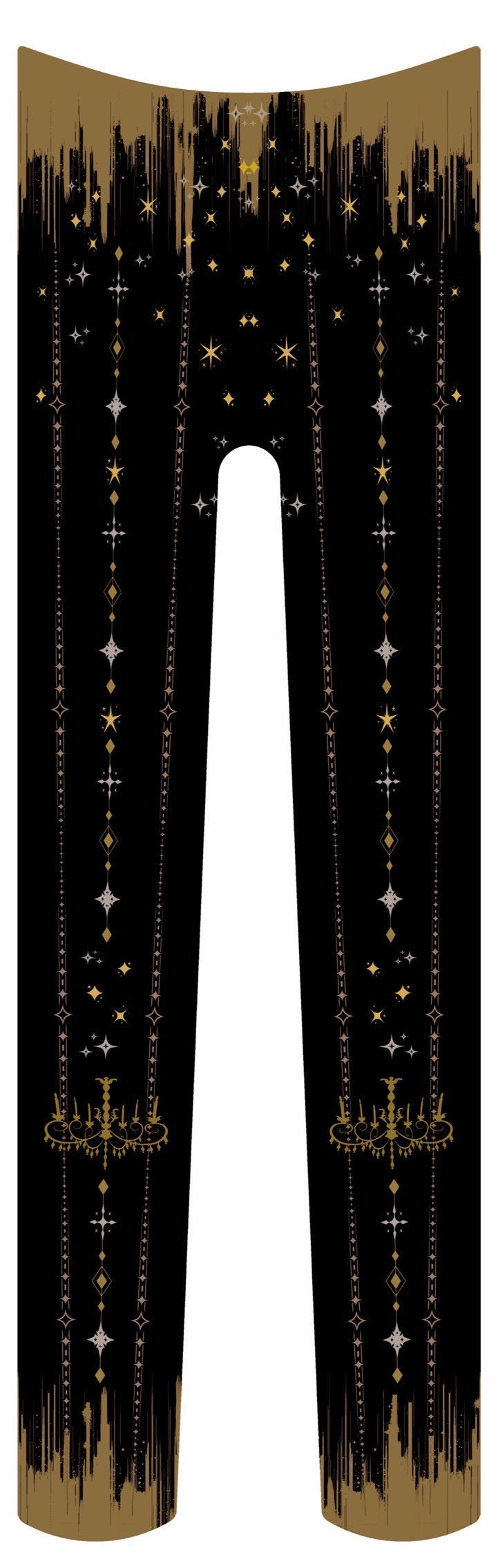 [Morun×Muuna Stoik] Morun Muuna Stoik Collants Starlight Ivoire x Noir/Noir x Or