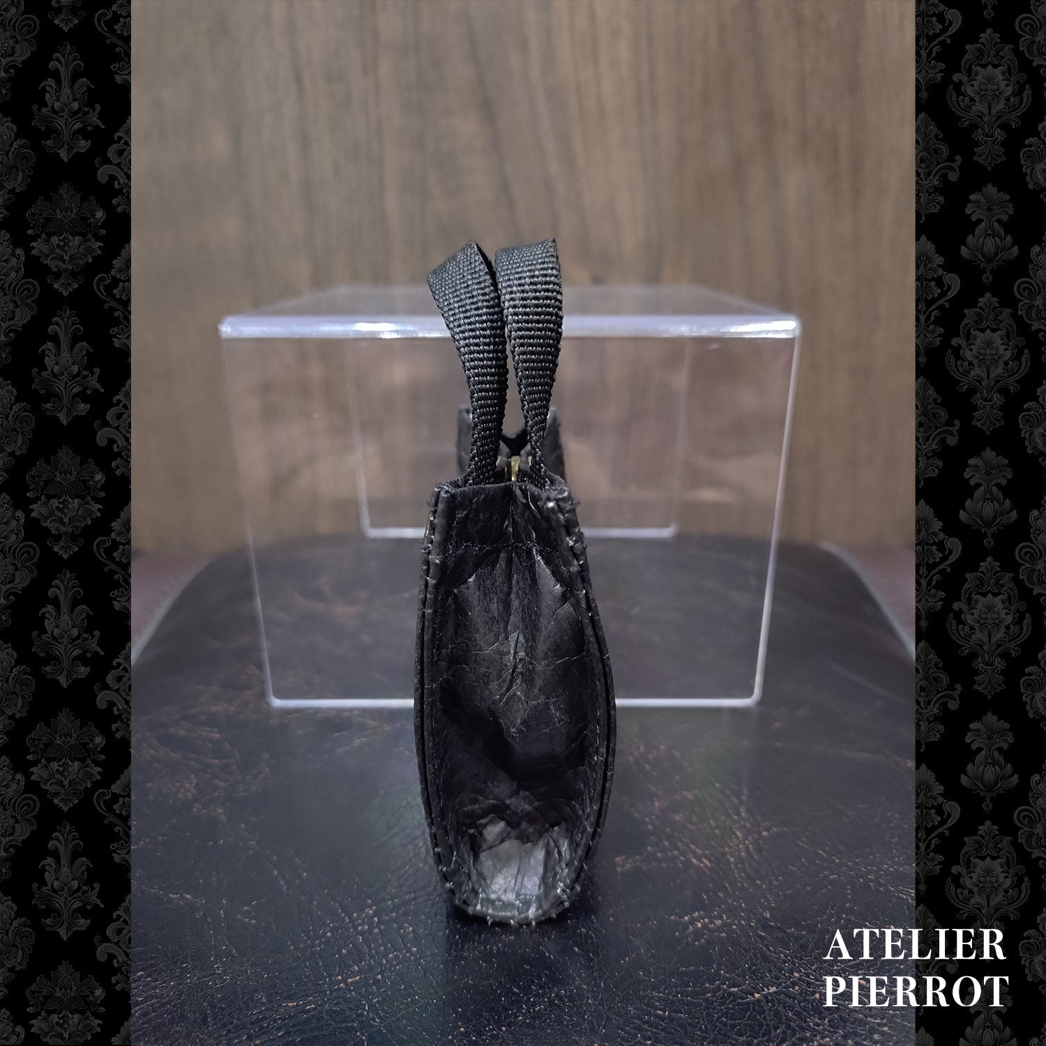 ATELIER-PIERROT】 ★ご予約受付中★ Mini Shopping Bag Charm　ダイヤ柄/ブラック