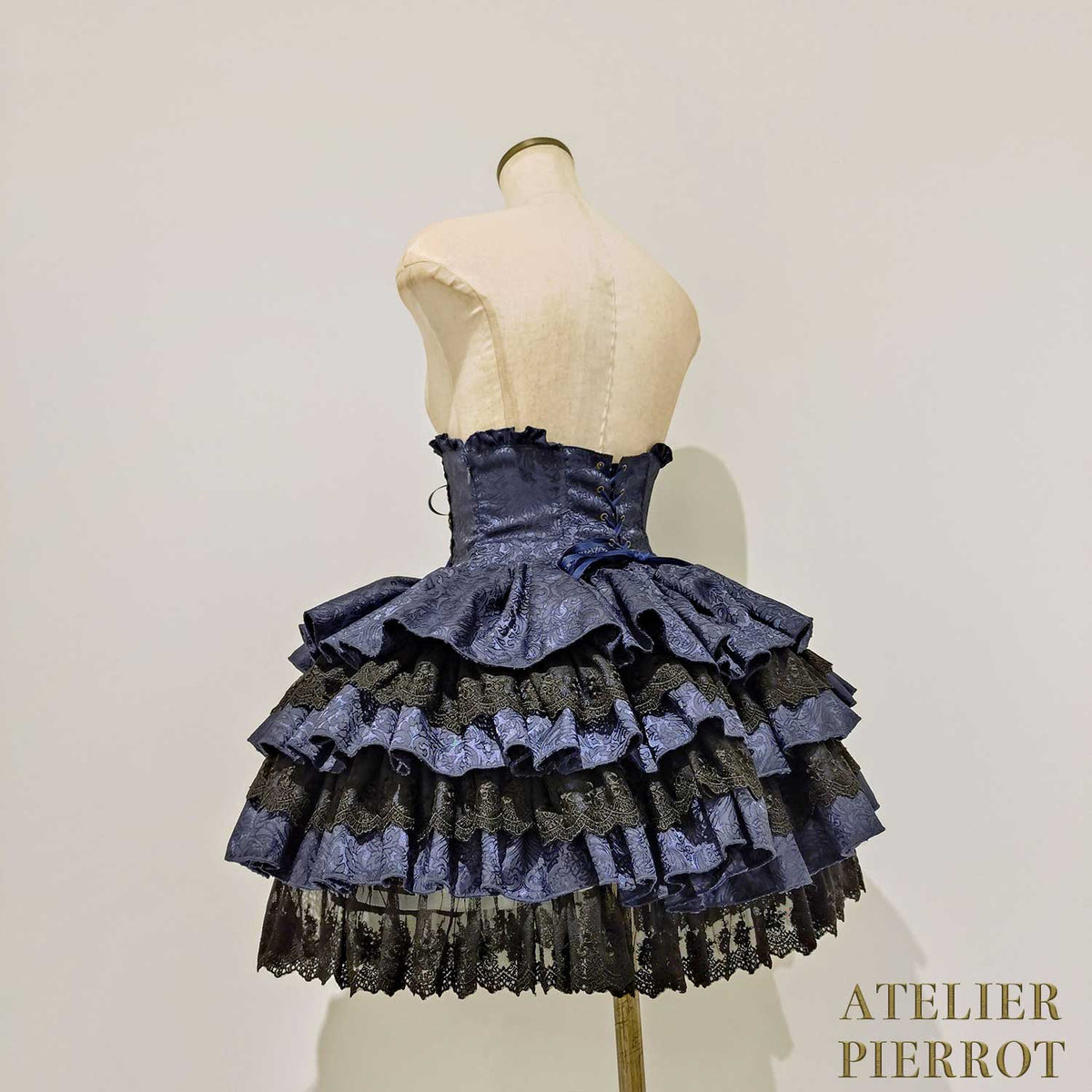 【ATELIER PIERROT】　Royal Nocturne Mini Corset Skirt　ホワイト/ピンク/ワイン/グリーン/ネイビー/ブラック
