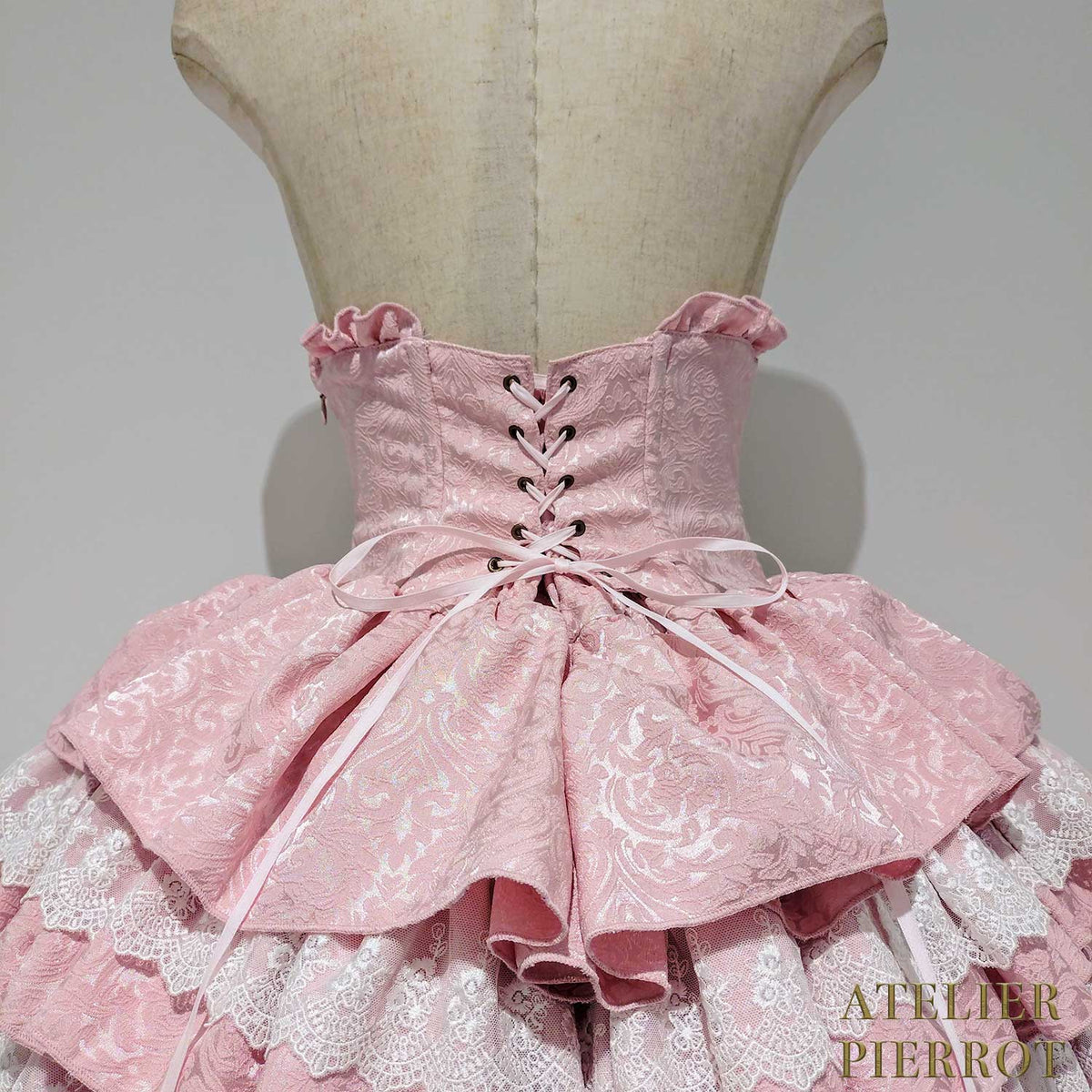 【ATELIER PIERROT】　Royal Nocturne Mini Corset Skirt　ホワイト/ピンク/ワイン/グリーン/ネイビー/ブラック