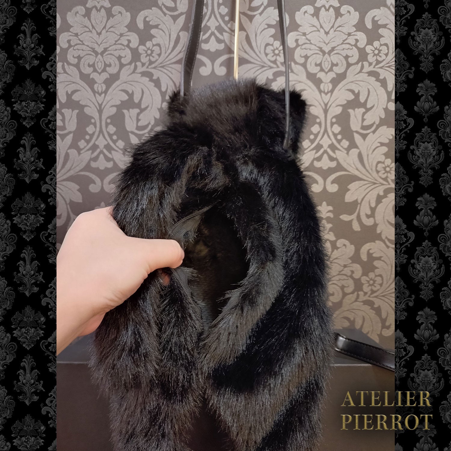 【ATELIER PIERROT】　Noir Neko Shoulder Bag　ホワイト/グレー/ブラック ★3月上旬～中旬入荷予定★