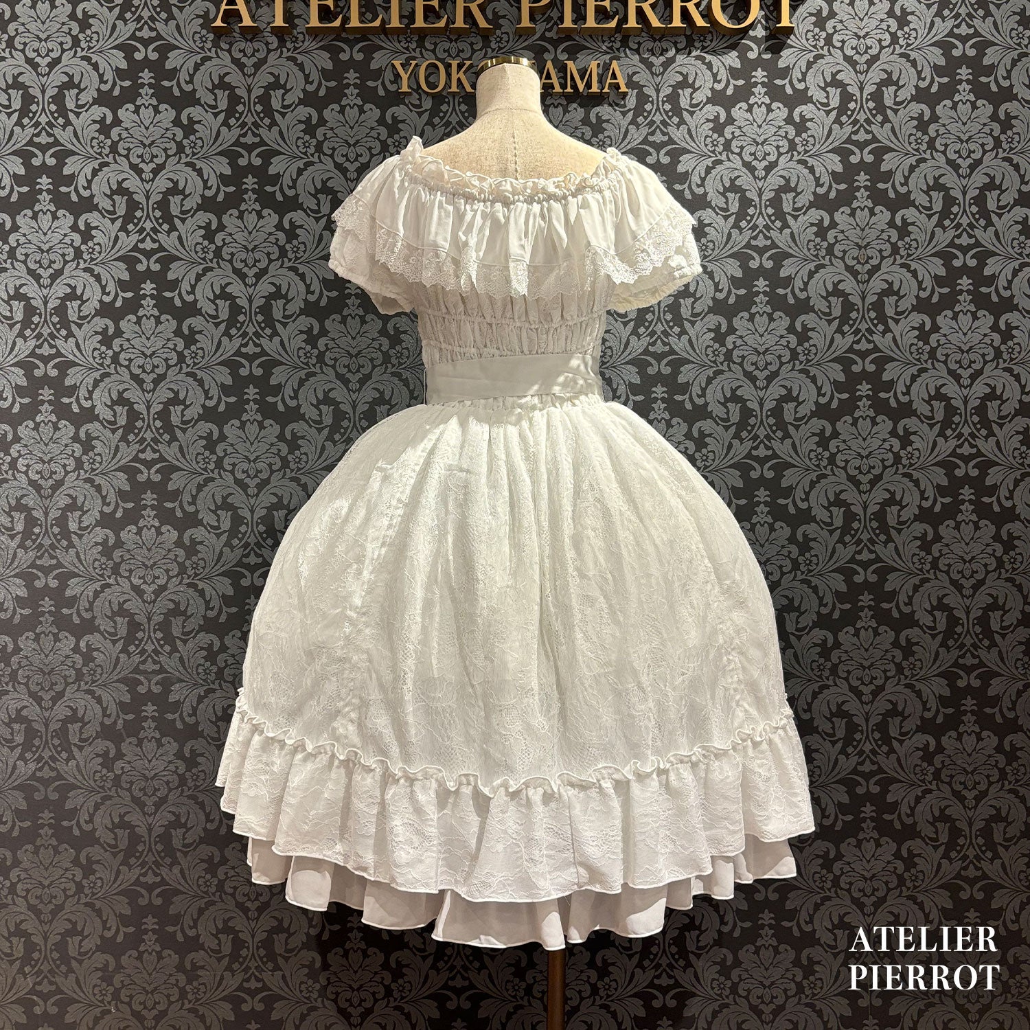 【ATELIER PIERROT】　Ruined Castle Dress　New colorWhite/Bordeaux/New colorPurple/Navy/White×Black/Black　