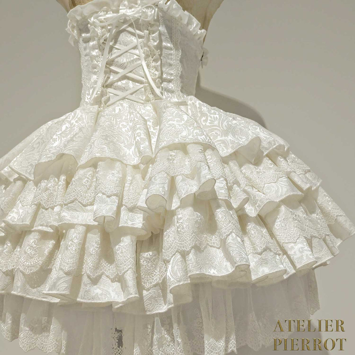 【ATELIER PIERROT】　Royal Nocturne Mini Corset Skirt　ホワイト/ピンク/ワイン/グリーン/ネイビー/ブラック
