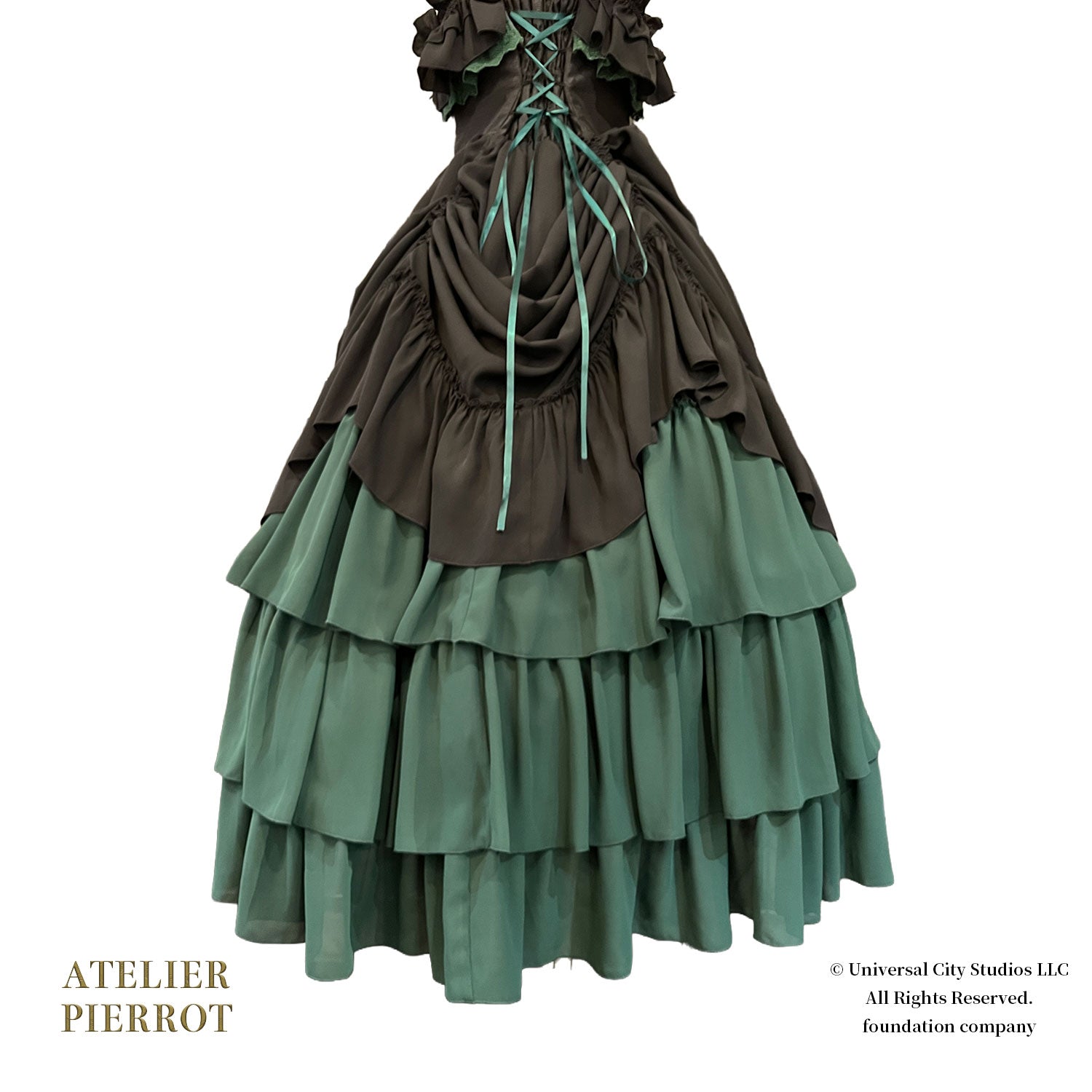 【ATELIER PIERROT] WICKED/Elphaba's Long Bustle JSK Noir x Vert/Noir x Noir