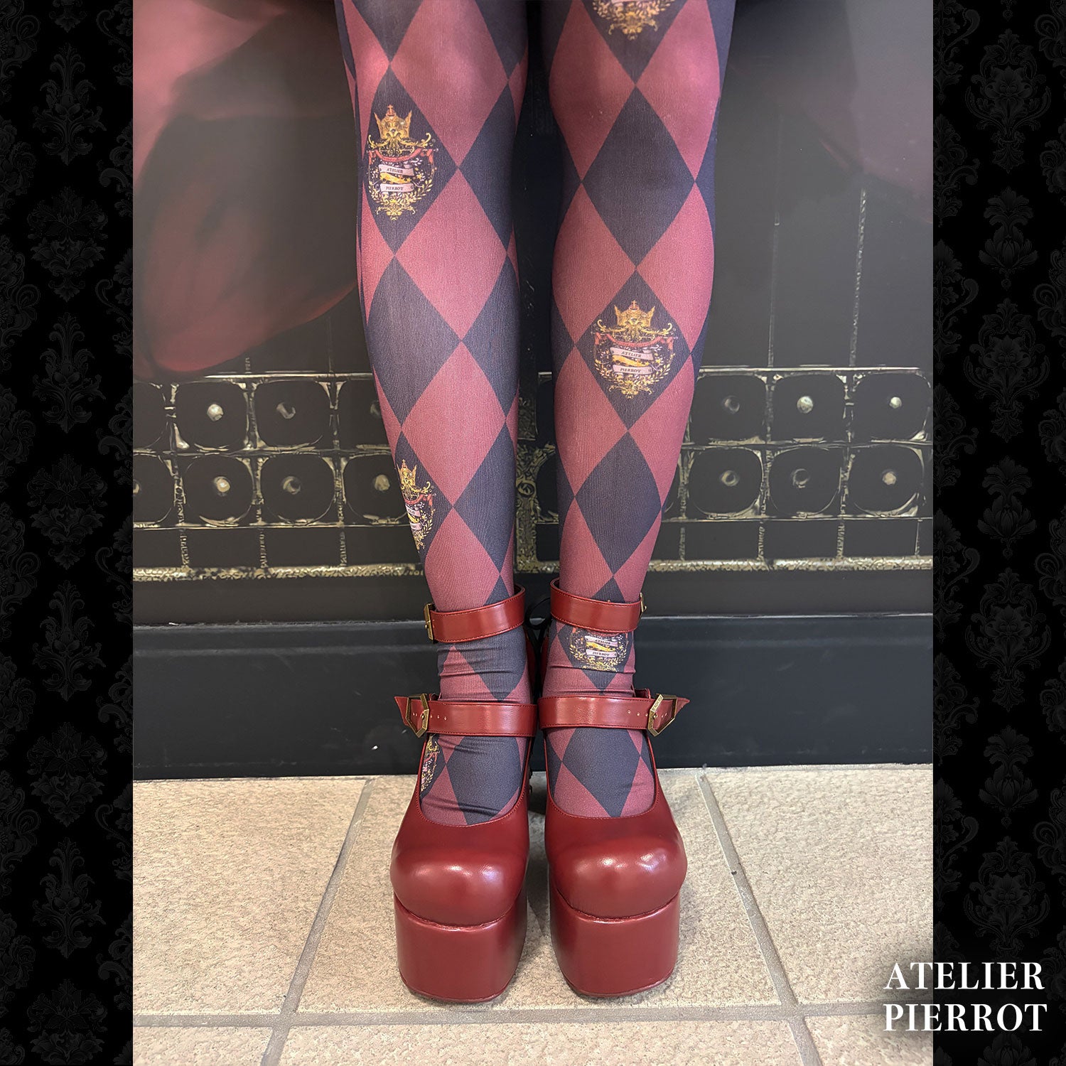 【ATELIER PIERROT】　★Now accepting reservations★ Coffin Buckle Lace-Up Platform PumpsWhite/Bordeaux/gold/BlackS/M/L/XL