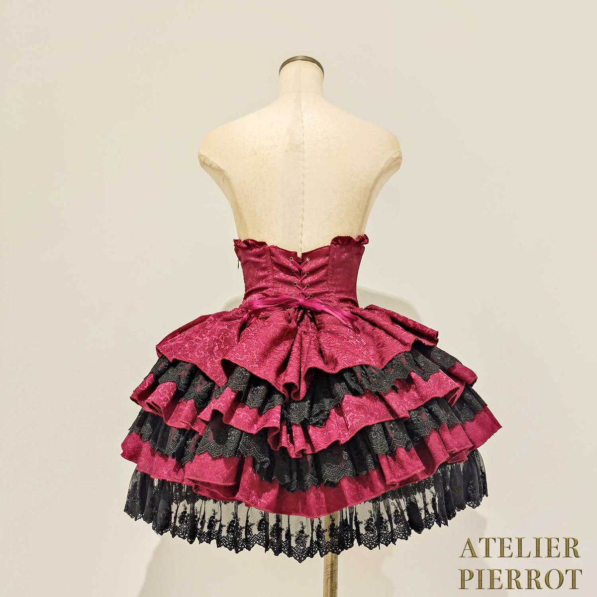 【ATELIER PIERROT】　Royal Nocturne Mini Corset Skirt　ホワイト/ピンク/ワイン/グリーン/ネイビー/ブラック