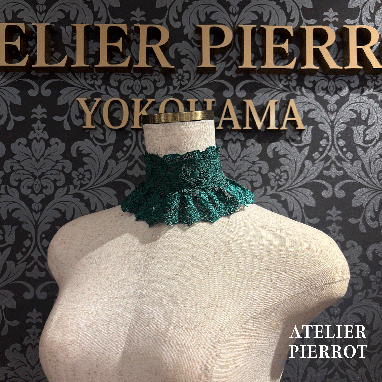 【ATELIER PIERROTLACE GRACE Choker White/Bordeaux/Purple/Green/Navy/Black★5 월 말에 출시되었습니다★