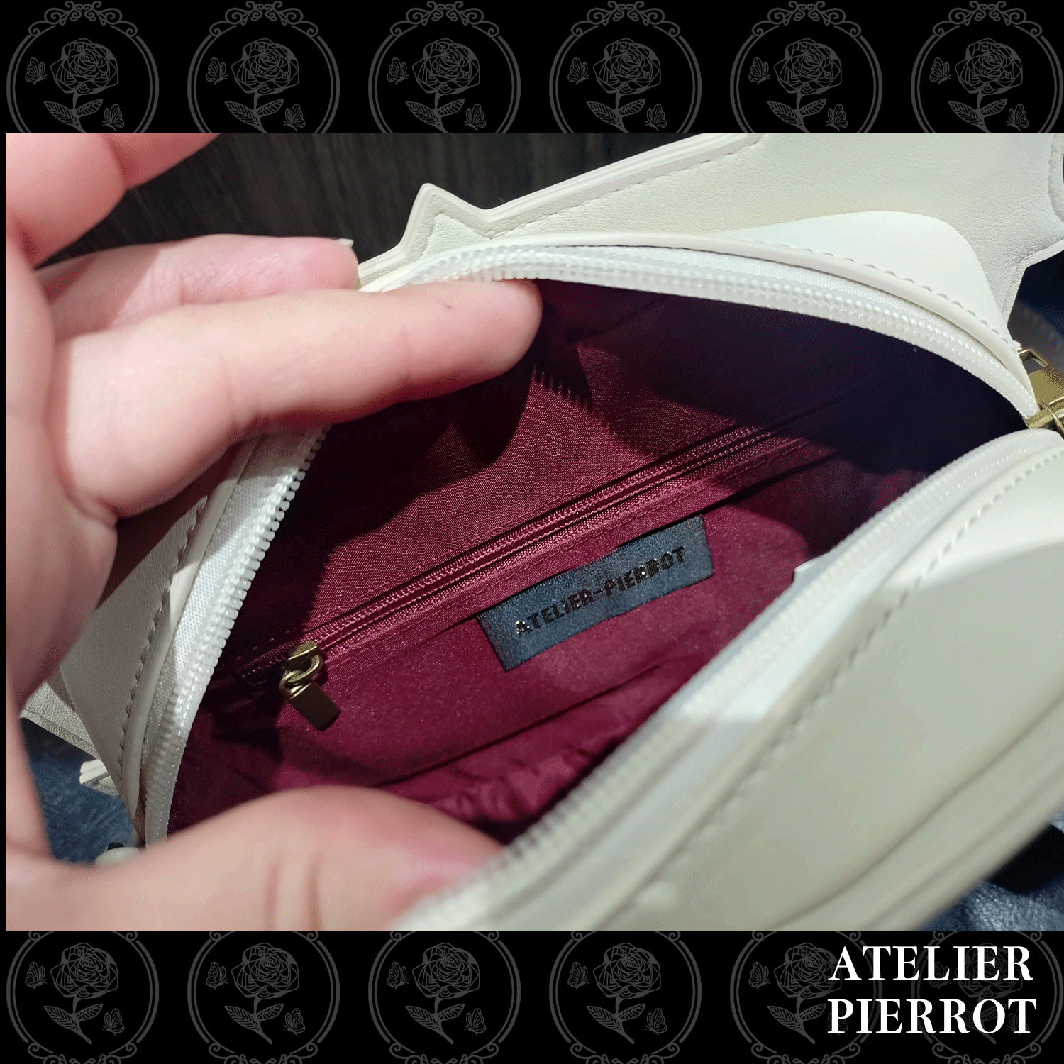 【ATELIER PIERROT】　Haunted House Pochette　ホワイト/パープル/ブラック　★11月中旬〜下旬発売★