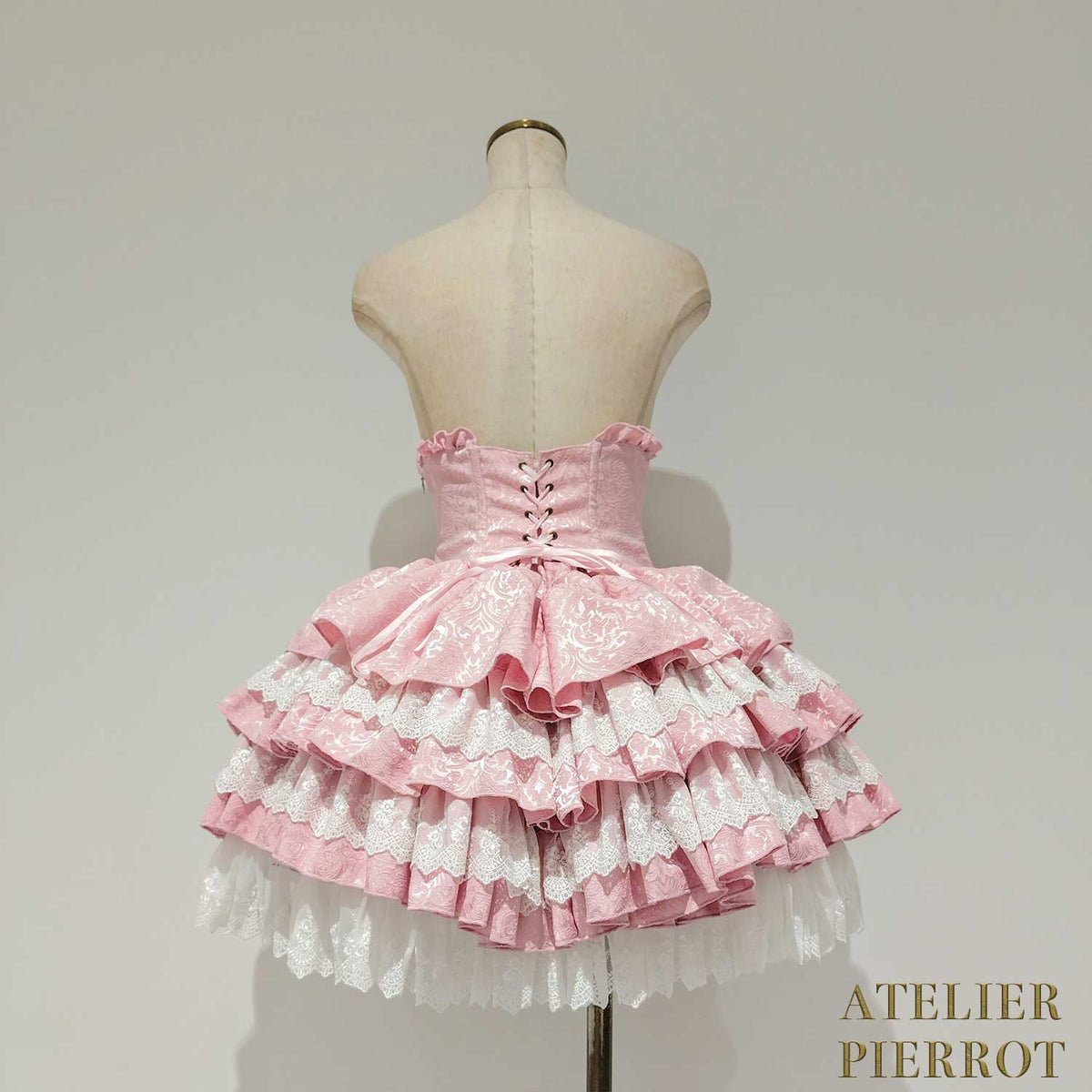 【ATELIER PIERROT】　Royal Nocturne Mini Corset Skirt　ホワイト/ピンク/ワイン/グリーン/ネイビー/ブラック