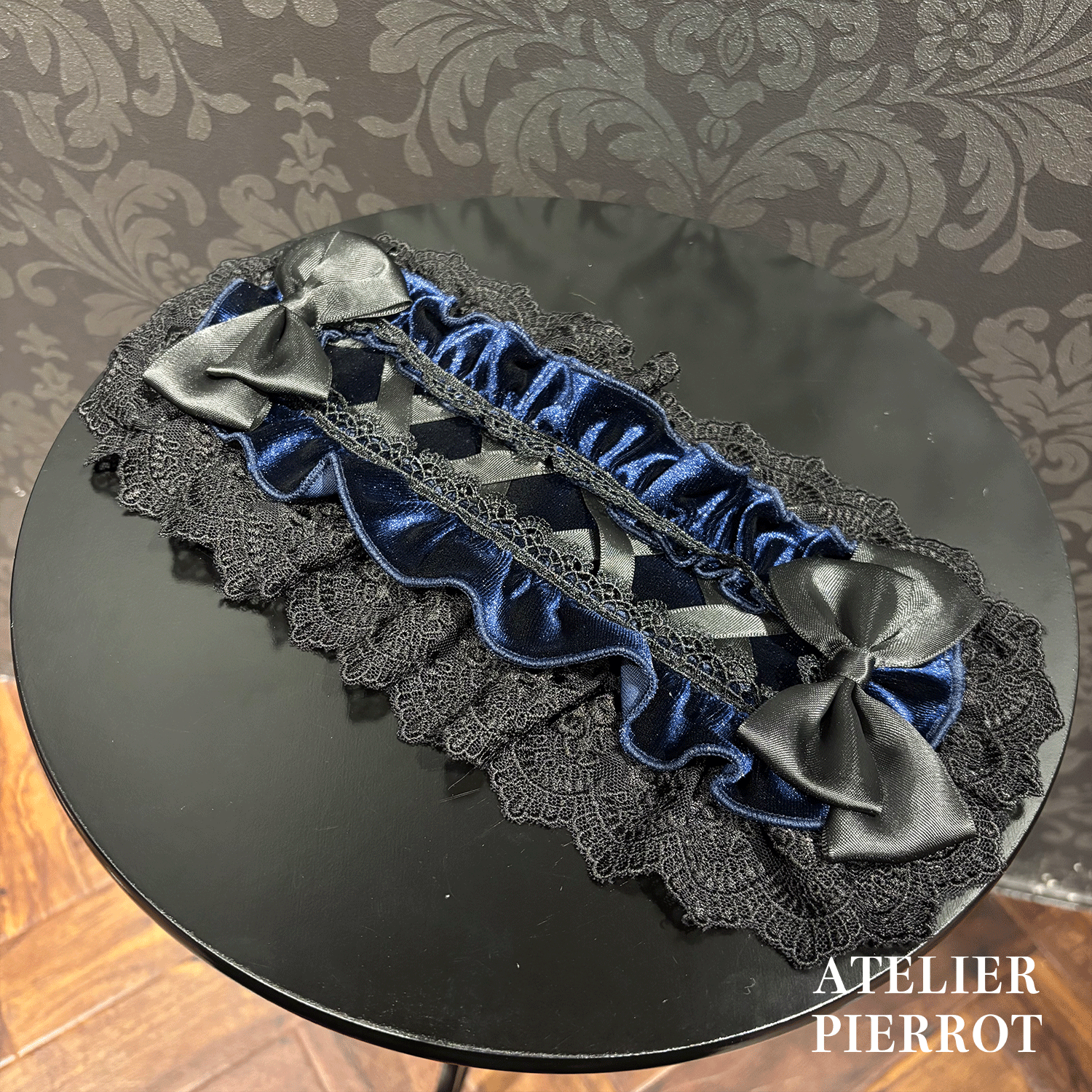 【ATELIER PIERROT】 Adenophora Kopfschmuck Bordeaux/Marine/Schwarz ★Geplant, Mitte September bis zum Ende veröffentlicht zu werden★