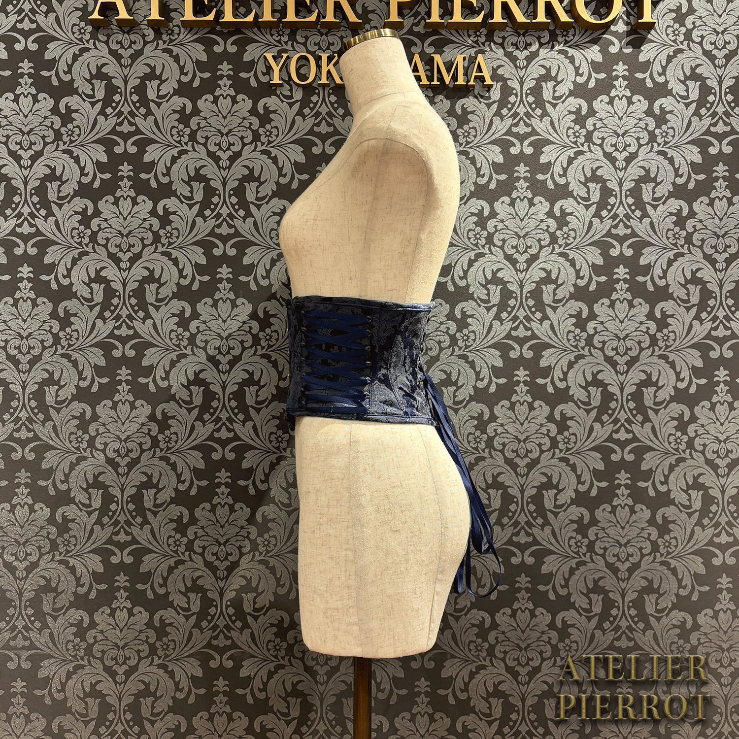 【ATELIER PIERROT】　Midnight Thorn Corset　White/Wine/Navy/Black×White/Black