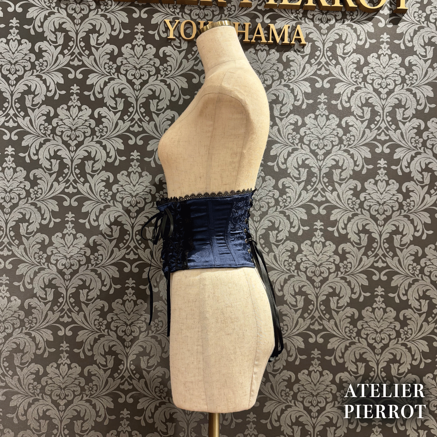 【ATELIER PIERROT】　Thorned Rose Corset　ホワイト/ボルドー/パープル/ネイビー/ブラック×ホワイト/ブラック　★11月中旬〜下旬発売★