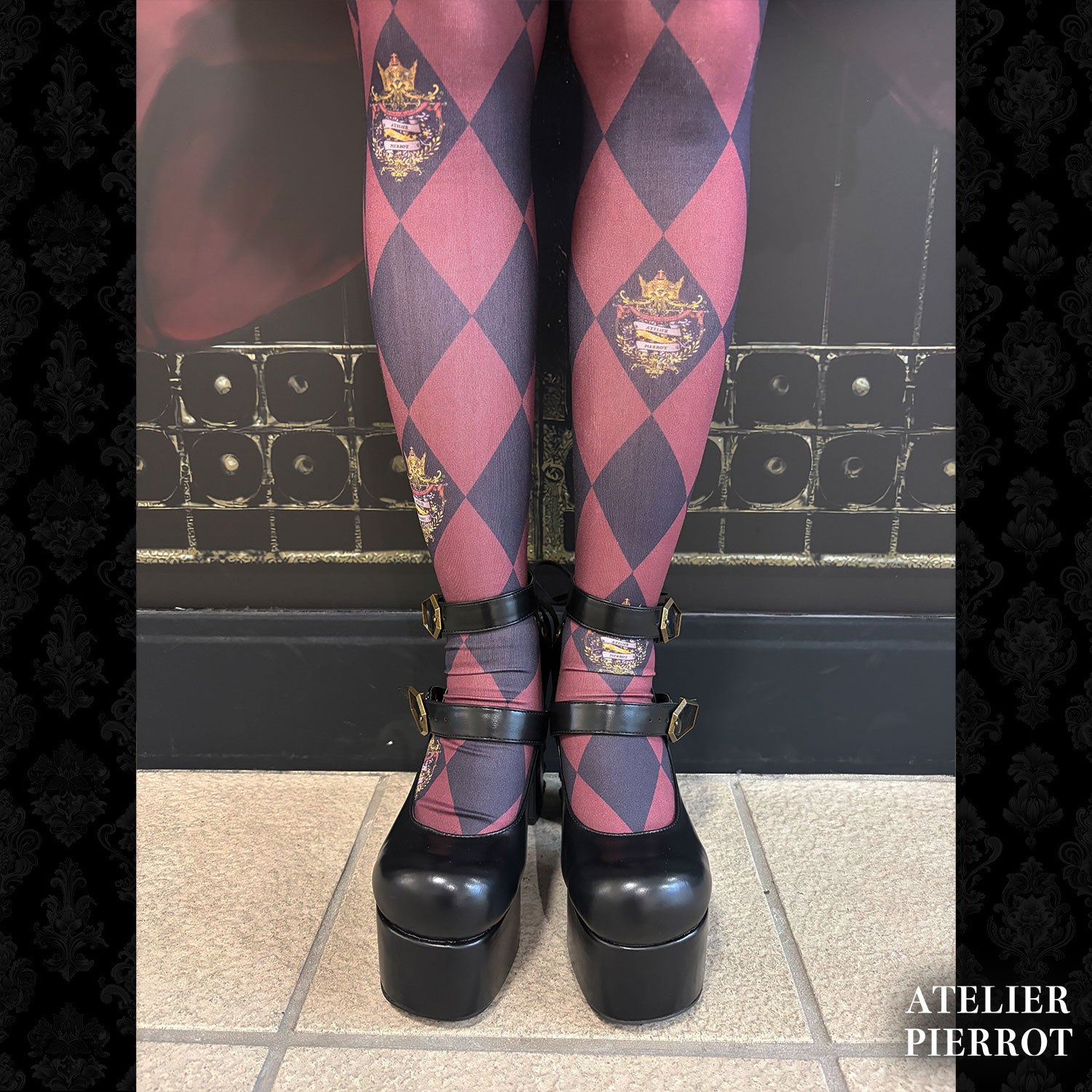 【ATELIER PIERROT】　★Now accepting reservations★ Coffin Buckle Lace-Up Platform PumpsWhite/Bordeaux/gold/BlackS/M/L/XL