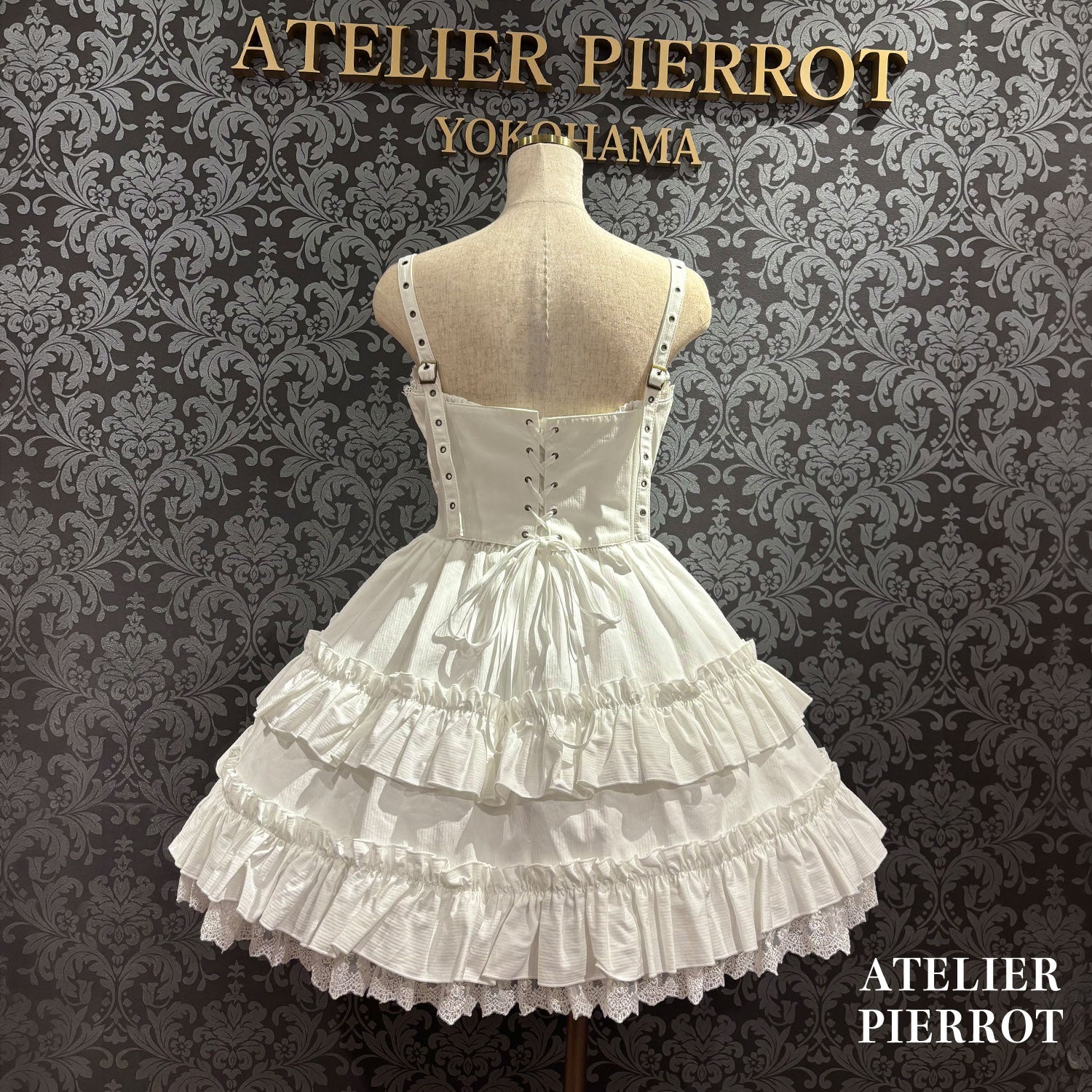 【ATELIER PIERROT】　★ご予約受付中★ Forbidden Prayer Jumper Skirt  ホワイト/ブラック