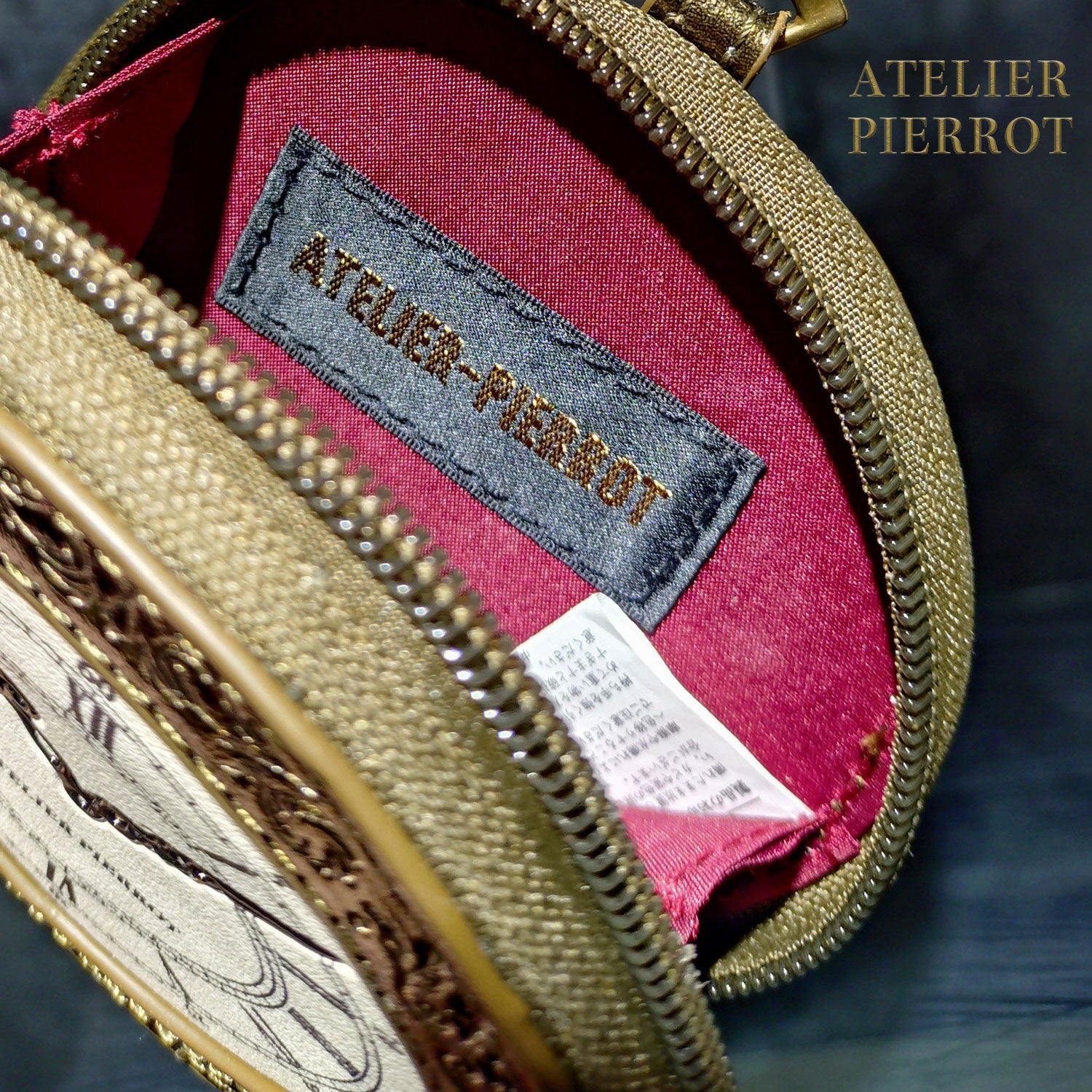 【ATELIER PIERROT】　Pochette a la carte  Coin Purse ~Clock~　ブロンズ/ブラック