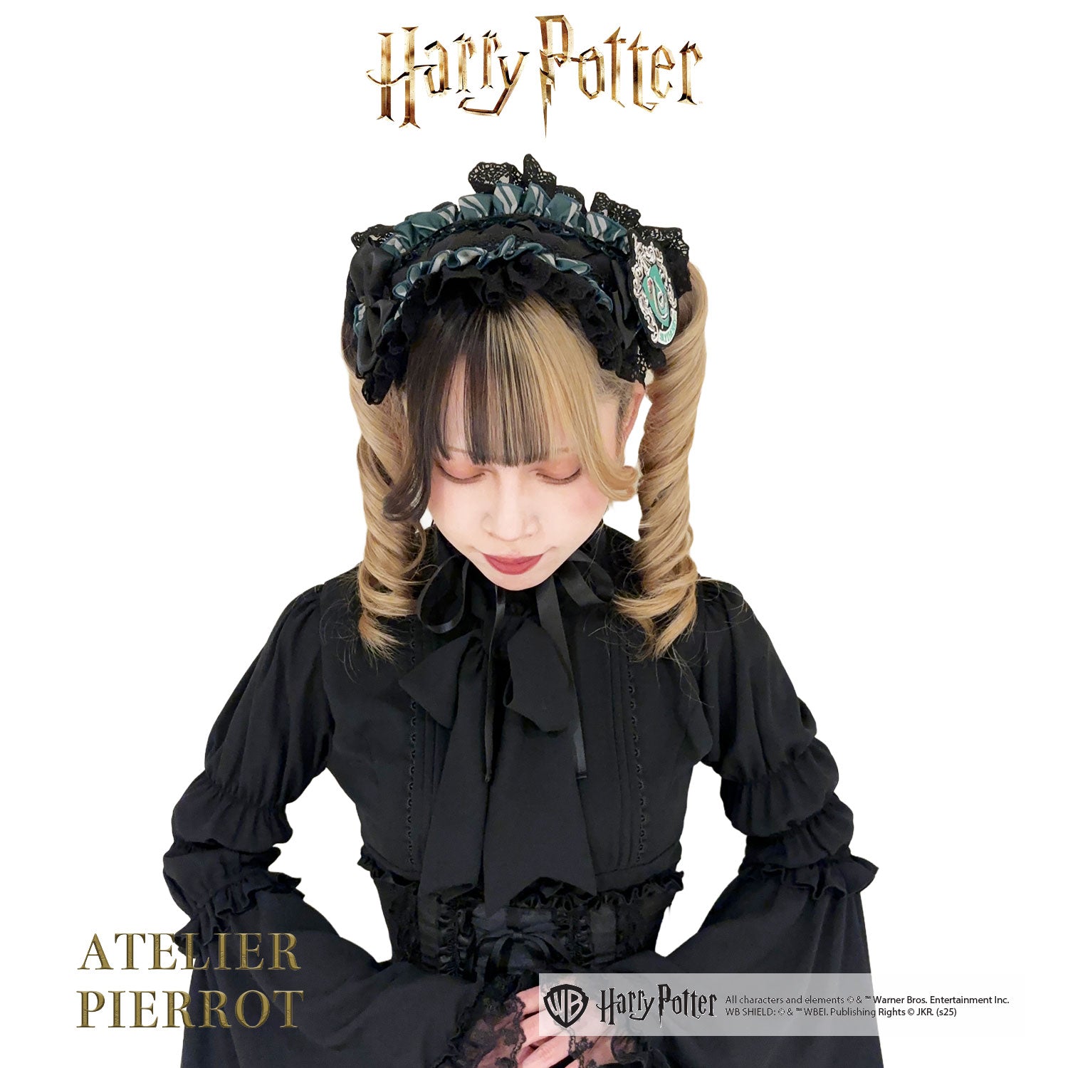 【ATELIER PIERROT】　Harry Potter ハリーポッター/編み上げヘッドドレス　グリフィンドール/スリザリン/ハッフルパフ/レイブンクロー