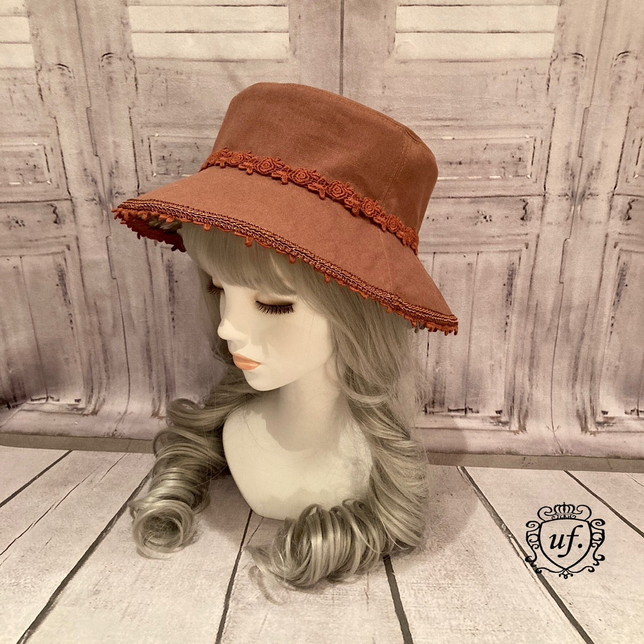 [uf] Sombrero de pescador rosa rococóBlack/Purple/Marrón★Rebajas de invierno hasta el 23 de febrero.★