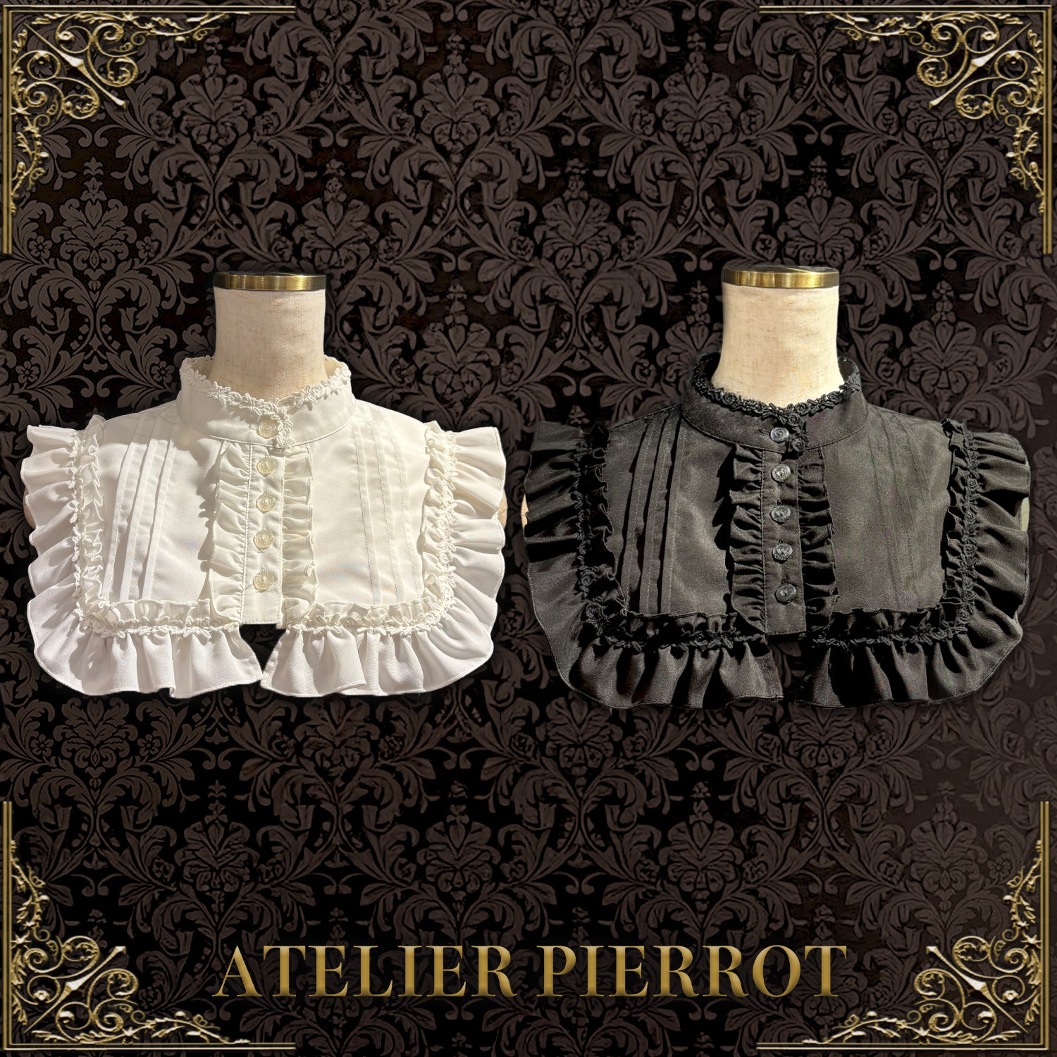 【ATELIER PIERROT】 츠케 칼라 / 서 칼라White/Black
